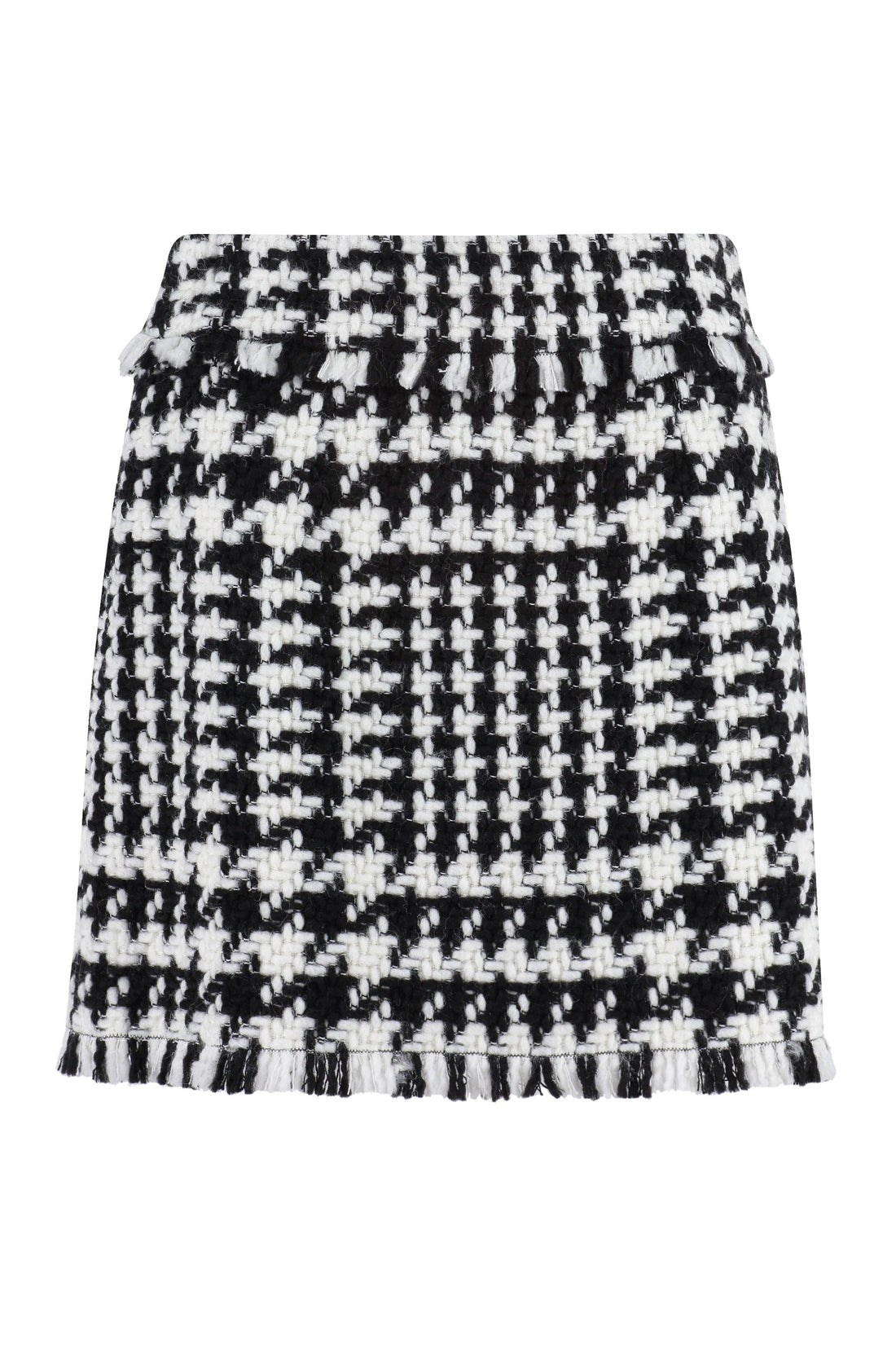 Dolce & Gabbana-OUTLET-SALE-Houndstooth mini skirt-ARCHIVIST