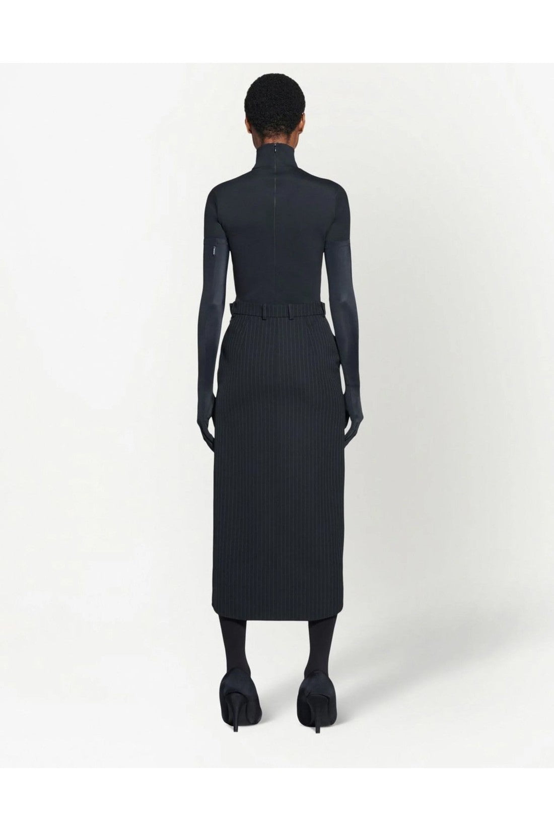 Balenciaga-OUTLET-SALE-Hourglass Pinstripe Pencil Skirt-ARCHIVIST