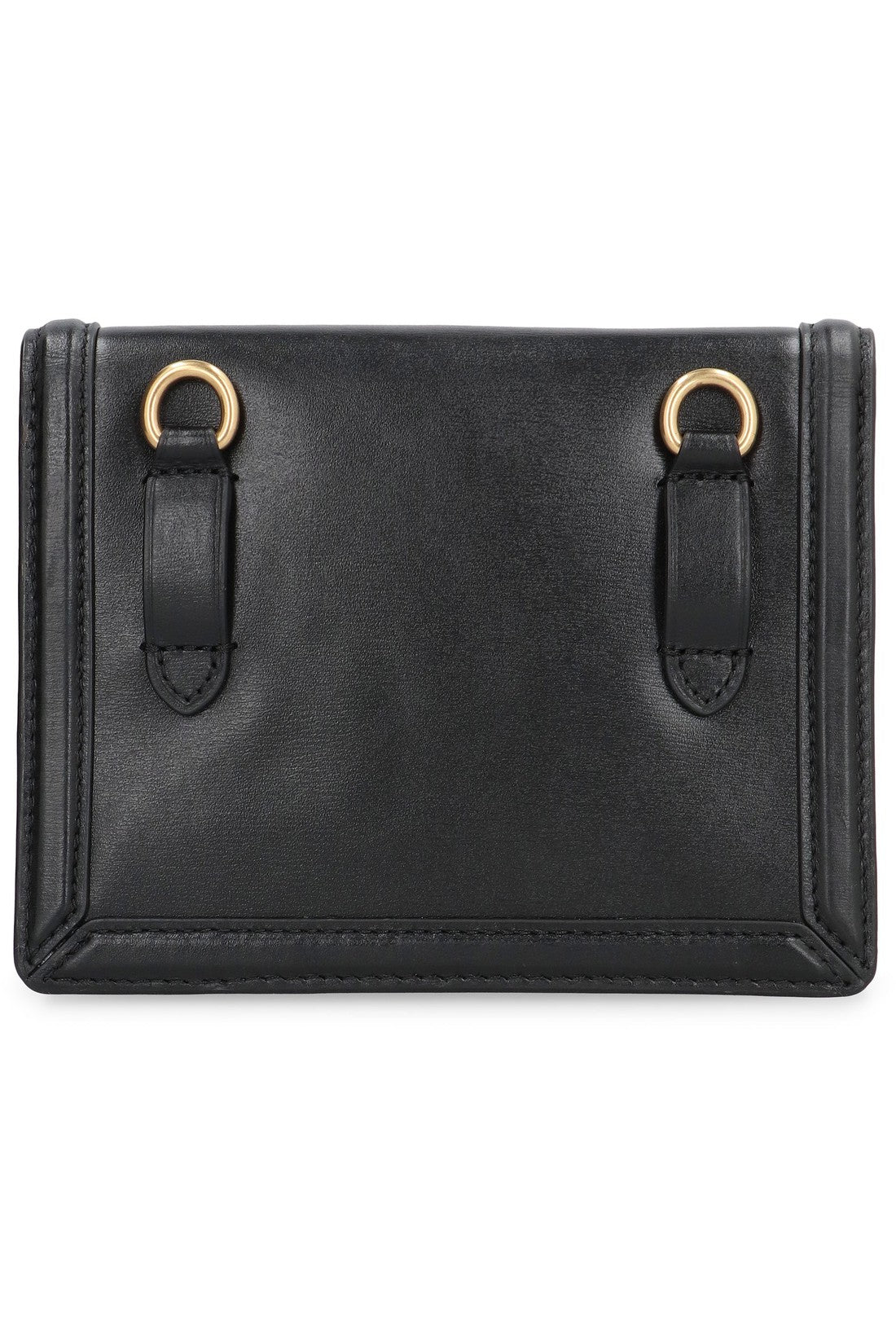 Coach-OUTLET-SALE-Hutton leather wallet on chain-ARCHIVIST