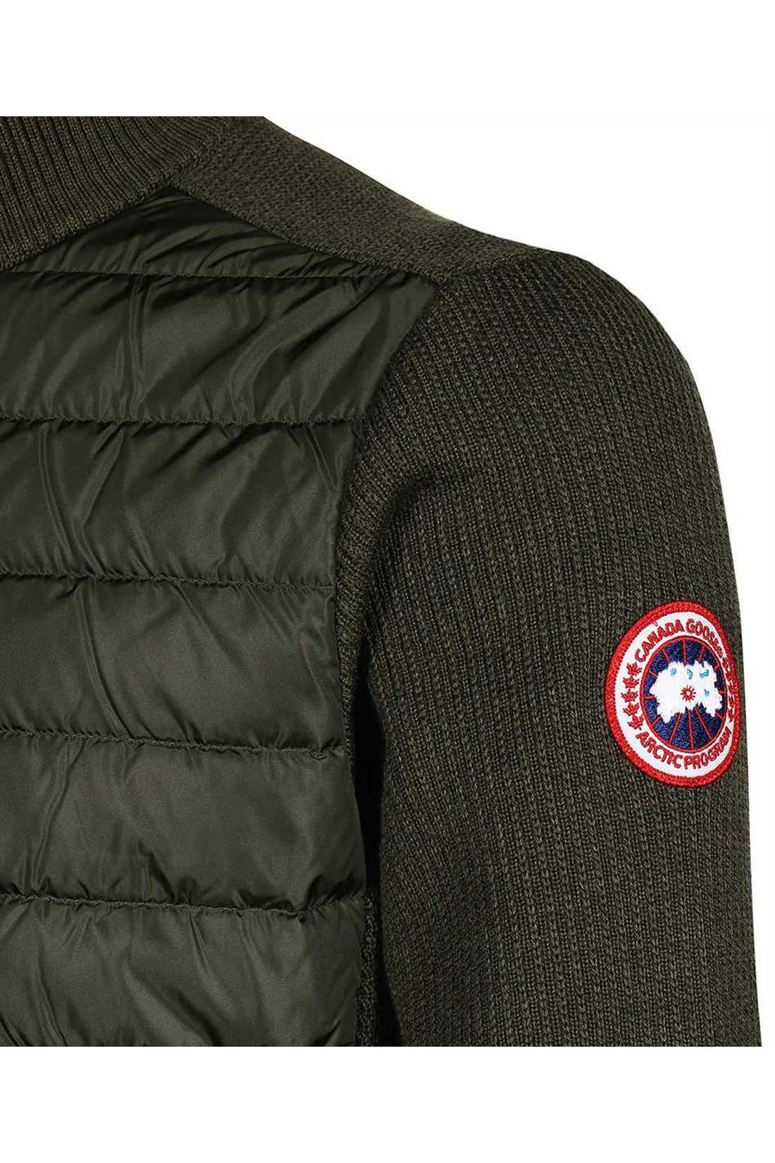 Canada Goose-OUTLET-SALE-Hybridge cardigan with padded front panel-ARCHIVIST
