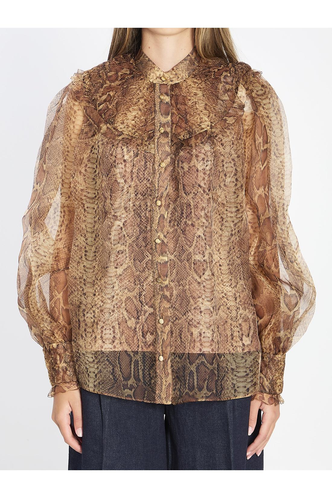 Zimmermann-OUTLET-SALE-Hypnotic Smocked blouse-ARCHIVIST