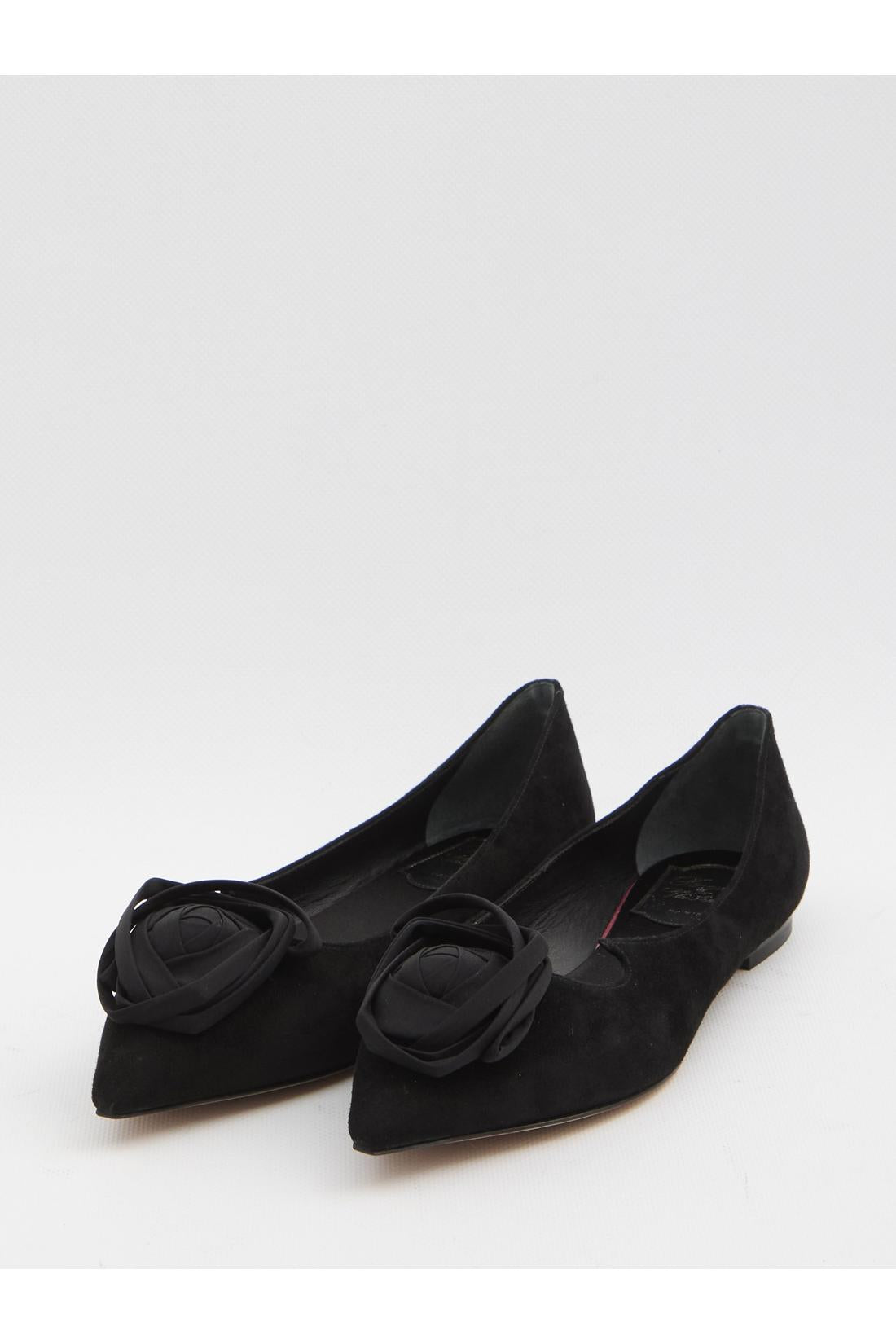Roger Vivier-OUTLET-SALE-I Love Vivier ballerinas with rose-ARCHIVIST
