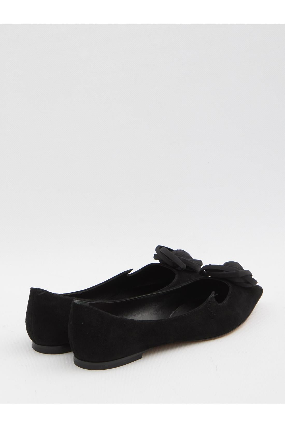 Roger Vivier-OUTLET-SALE-I Love Vivier ballerinas with rose-ARCHIVIST