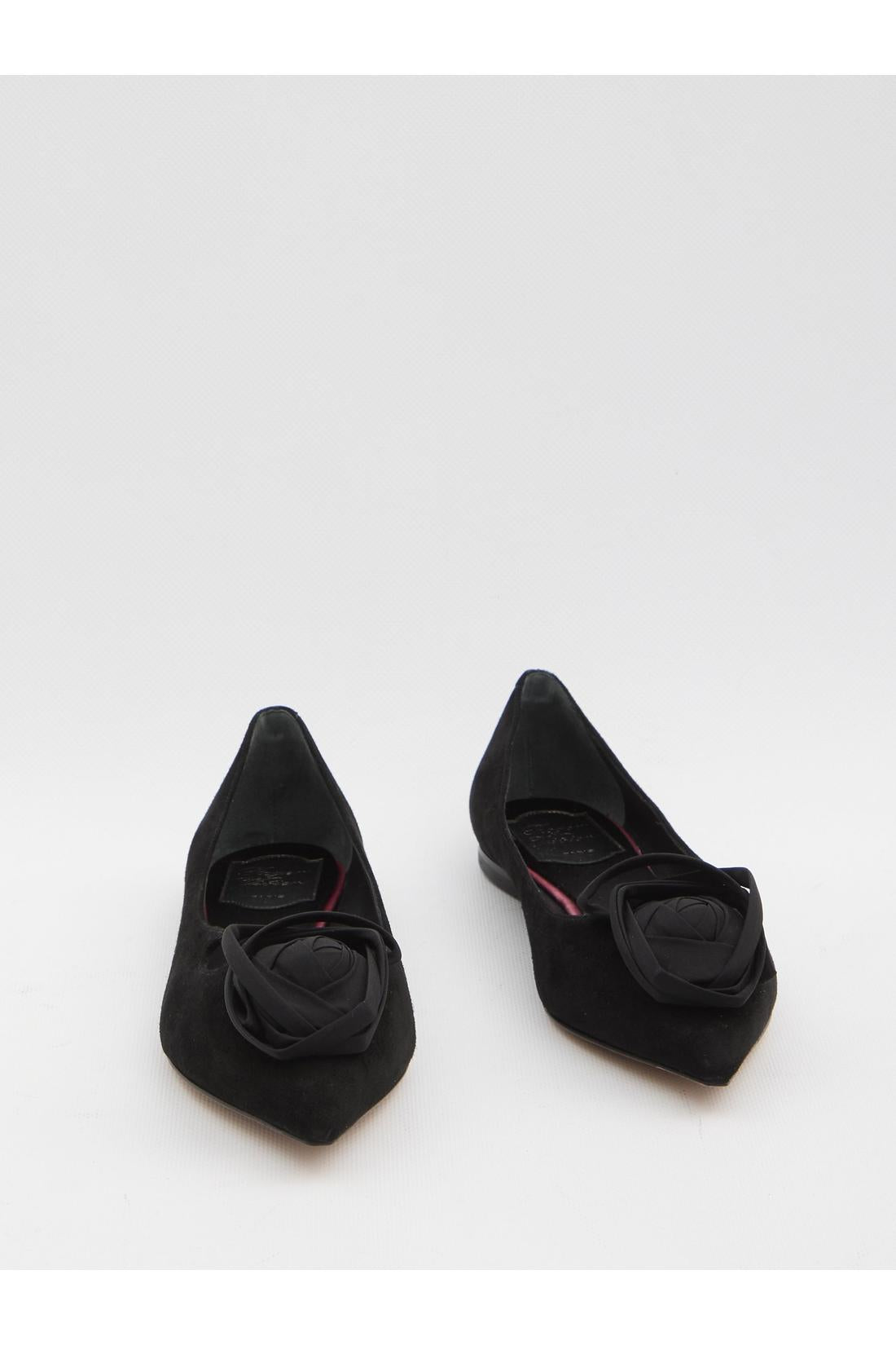 Roger Vivier-OUTLET-SALE-I Love Vivier ballerinas with rose-ARCHIVIST