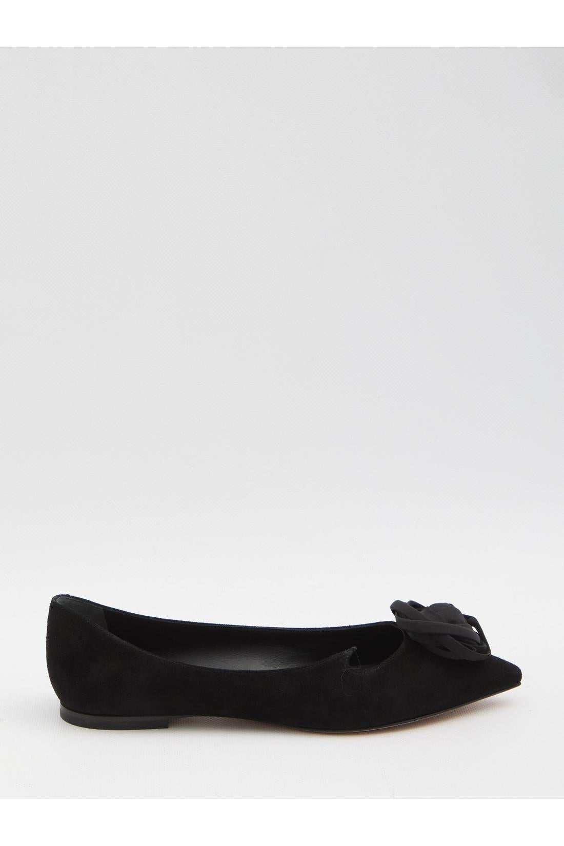 Roger Vivier-OUTLET-SALE-I Love Vivier ballerinas with rose-ARCHIVIST