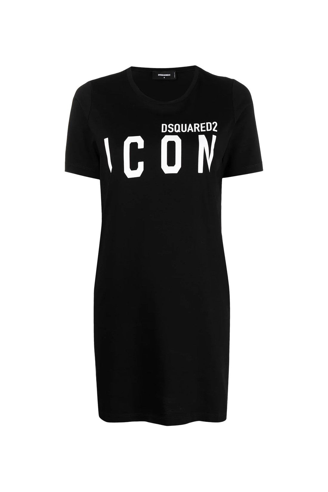 Dsquared2-OUTLET-SALE-ICON Print Logo Renny T-Shirt Dress-ARCHIVIST