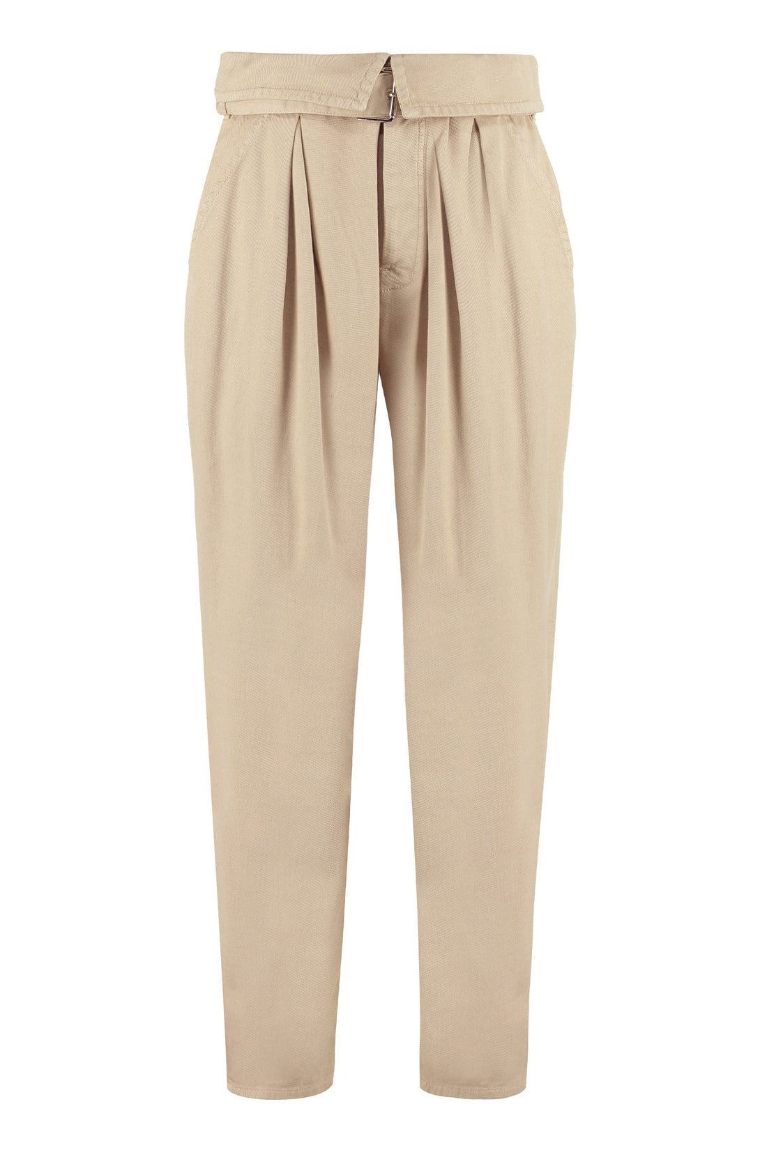 Pinko-OUTLET-SALE-Ingaggio high-rise cotton trousers-ARCHIVIST