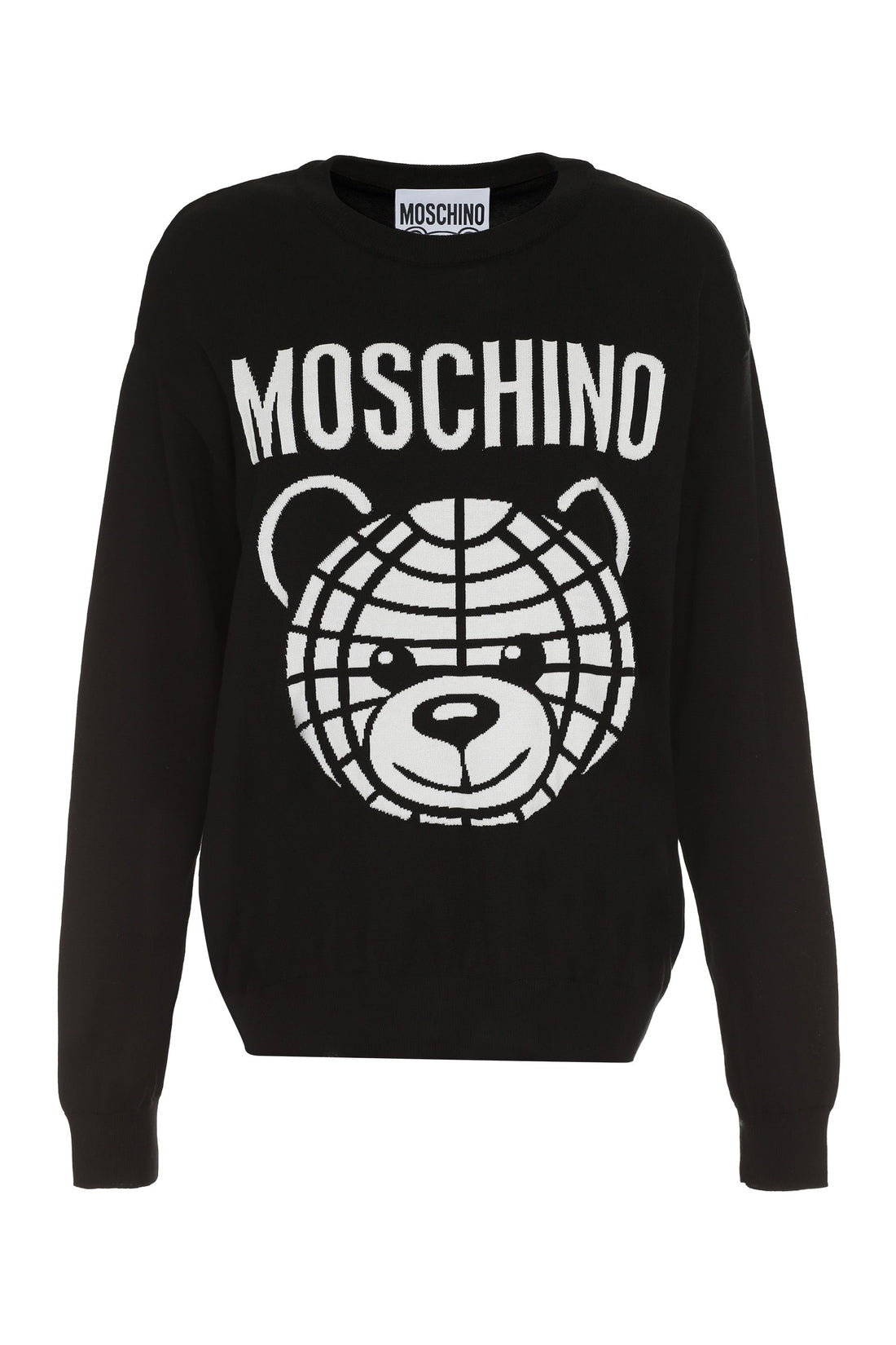 Moschino-OUTLET-SALE-Intarsia cotton sweater-ARCHIVIST