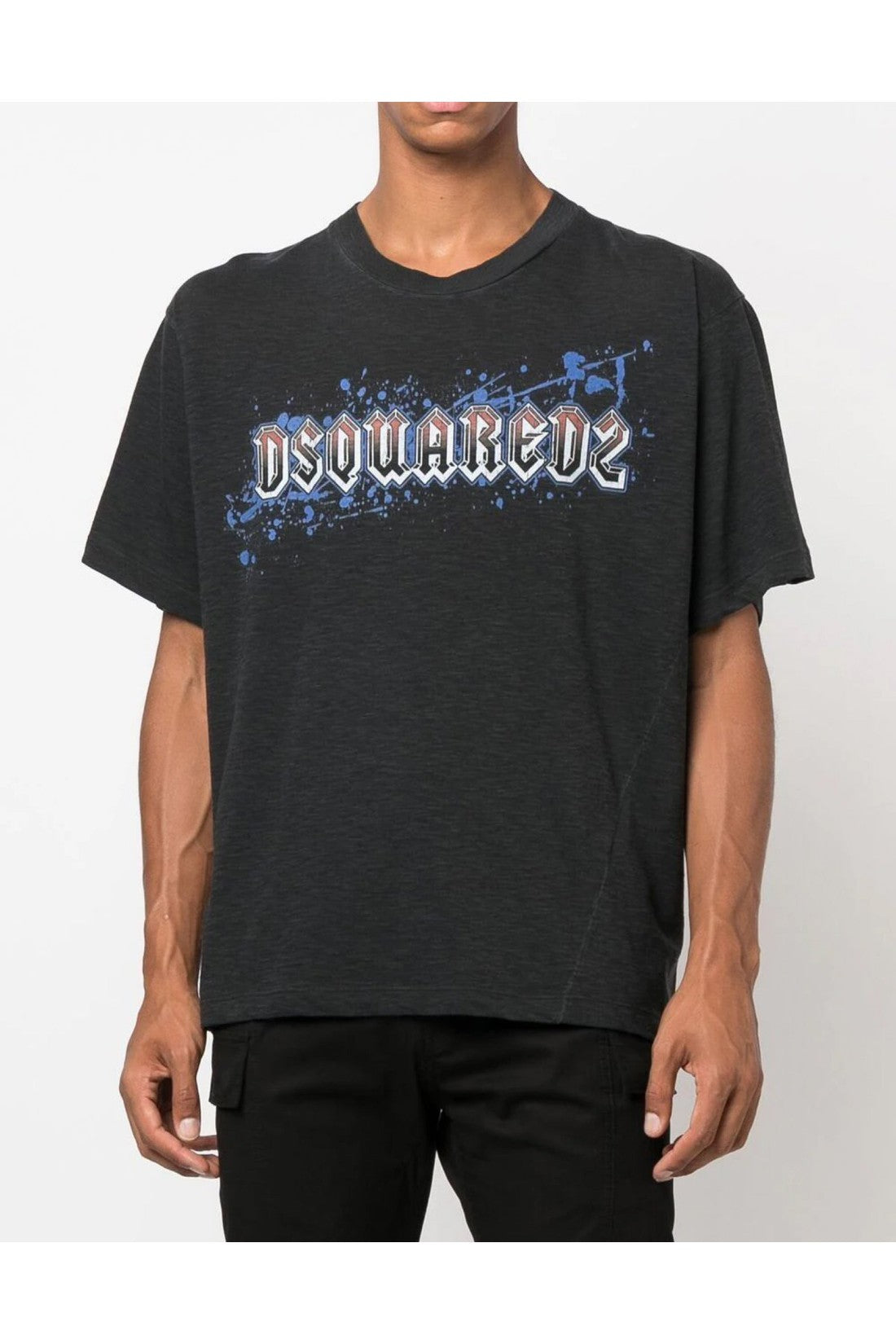 Dsquared2-OUTLET-SALE-Iron Logo Printed T-Shirt-ARCHIVIST