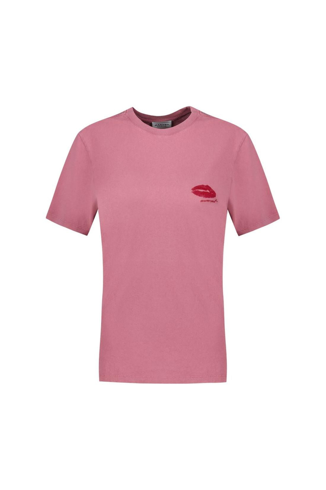 Zewel Gb T-Shirt - Isabel Marant - Baumwolle - Rosa-Shirts-Isabel Marant-XS-pink-ARCHIVIST