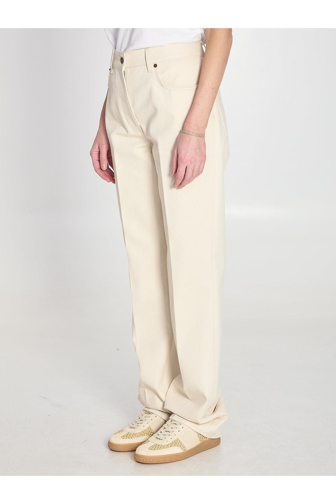 Valentino Garavani-OUTLET-SALE-Ivory jeans-ARCHIVIST