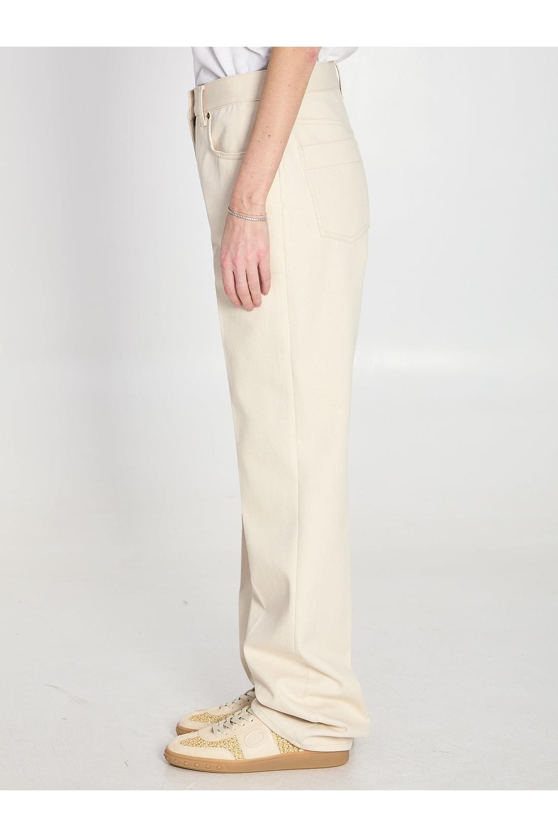 Valentino Garavani-OUTLET-SALE-Ivory jeans-ARCHIVIST