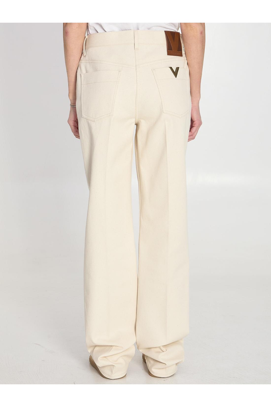 Valentino Garavani-OUTLET-SALE-Ivory jeans-ARCHIVIST