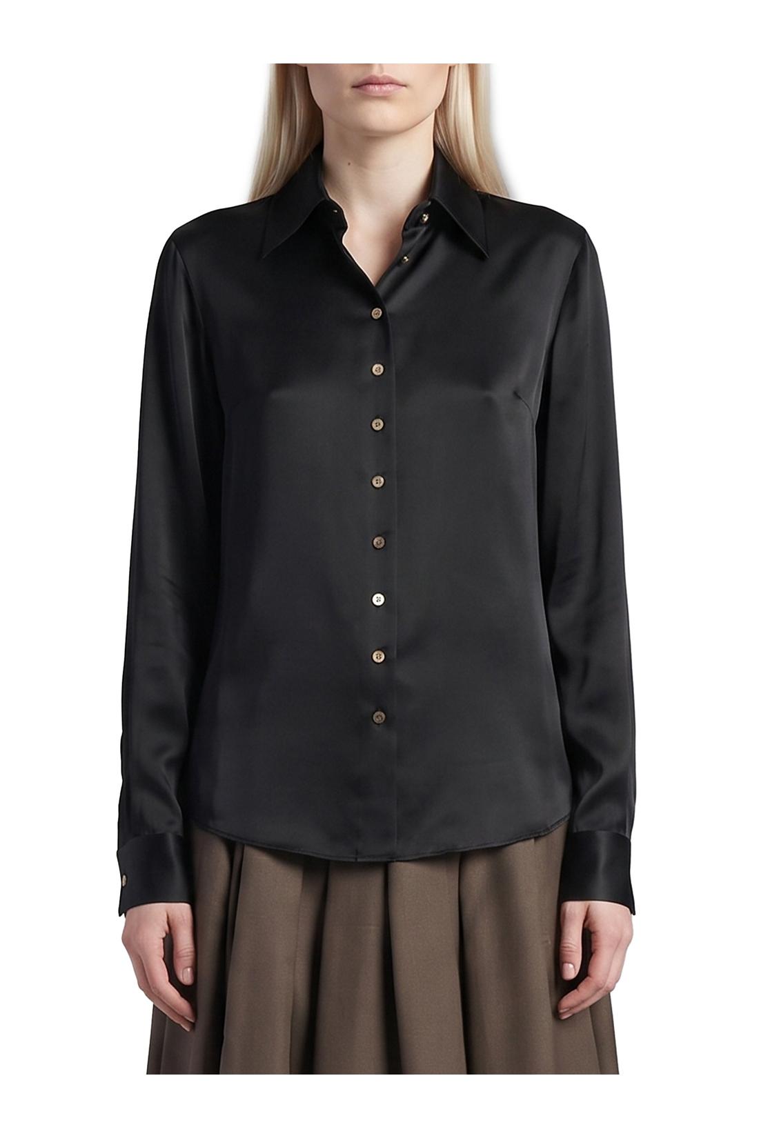 Khaite-OUTLET-SALE-Ivy shirt black-ARCHIVIST