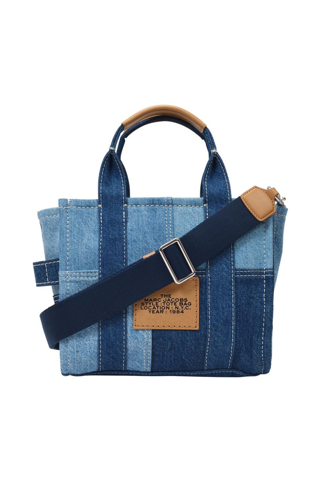 Tasche Small Traveler Tote aus Canvas Denim blau-Taschen-Marc Jacobs-ARCHIVIST