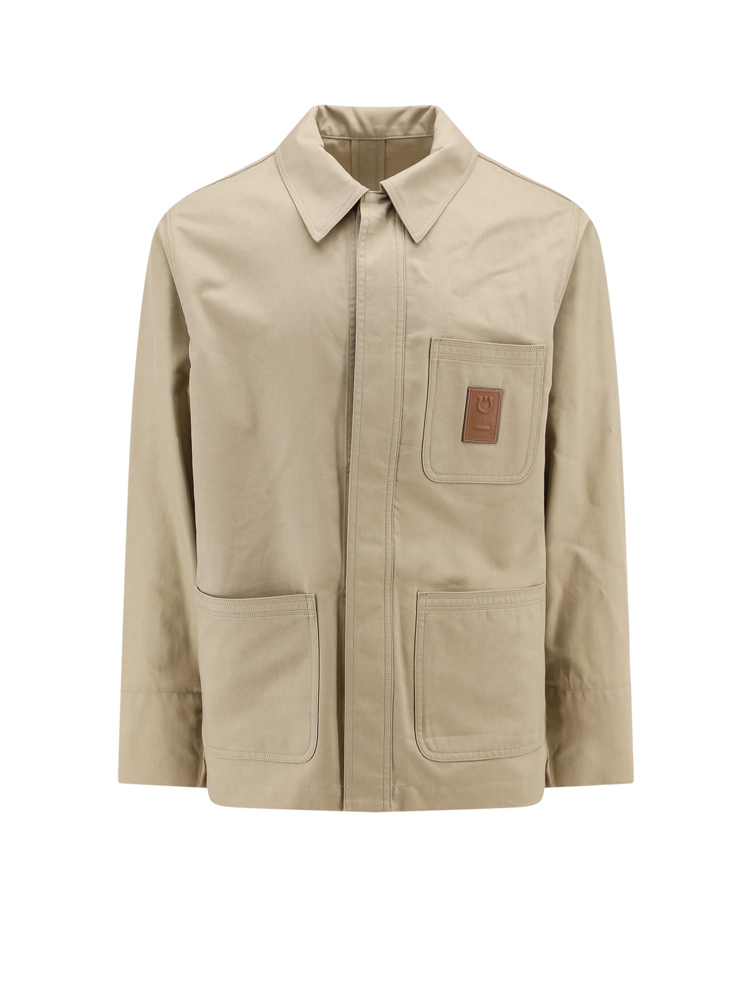 Salvatore Ferragamo-OUTLET-SALE-Jacket BEIGE-ARCHIVIST