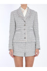 Dolce & Gabbana-OUTLET-SALE-Jacket in grey lamé bouclé-ARCHIVIST