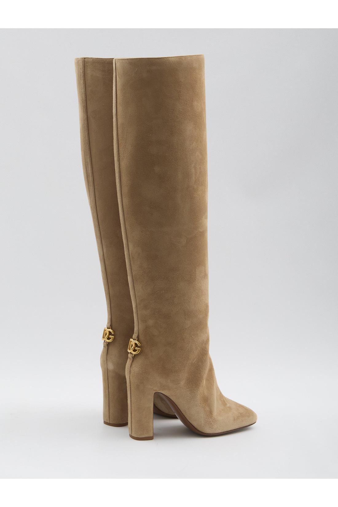 Dolce & Gabbana-OUTLET-SALE-Jackie suede boots-ARCHIVIST