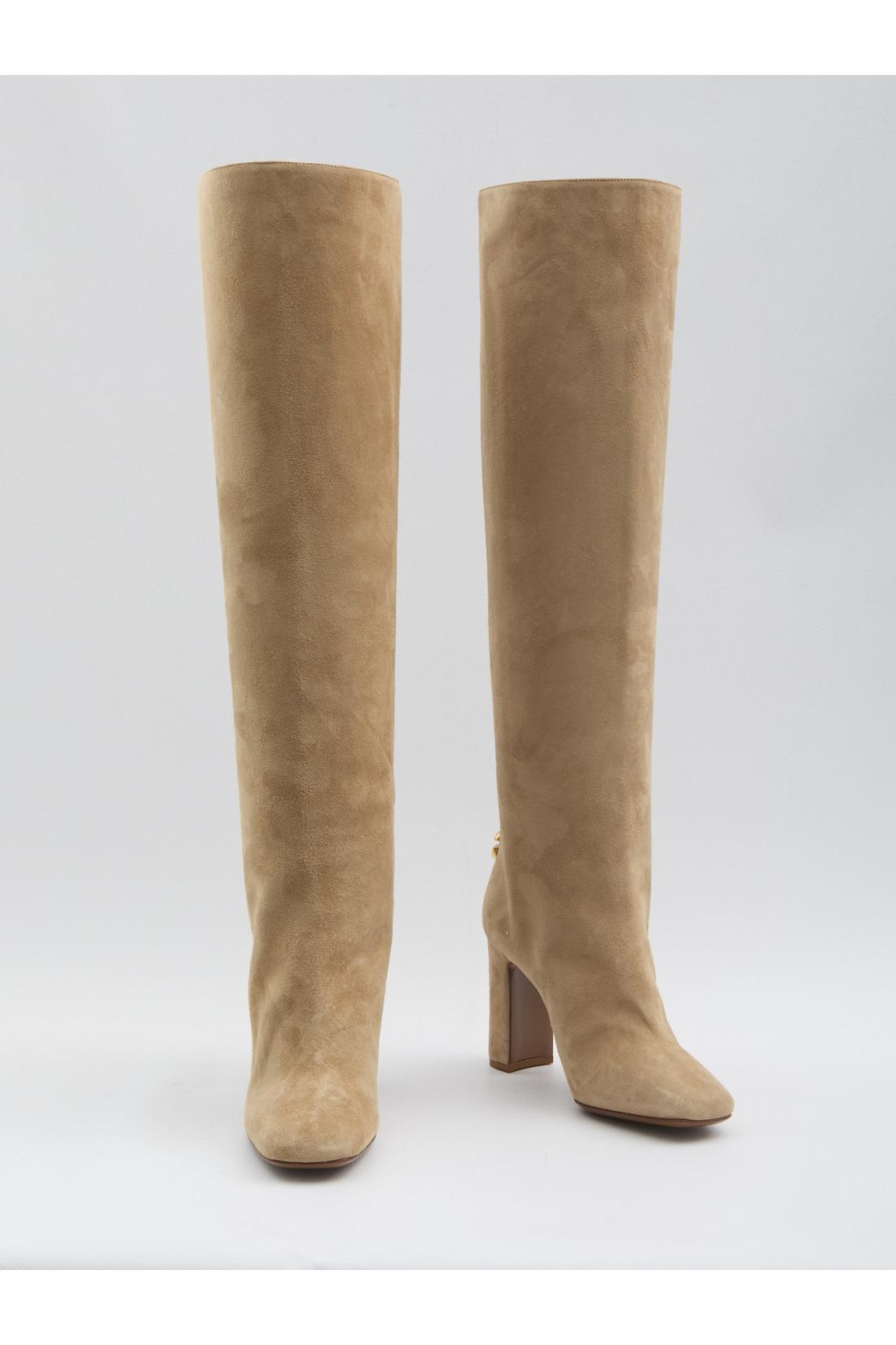 Dolce & Gabbana-OUTLET-SALE-Jackie suede boots-ARCHIVIST