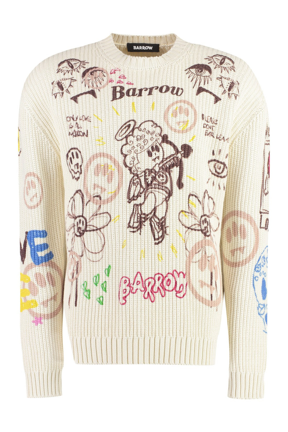 Barrow-OUTLET-SALE-Jacquard cotton sweater-ARCHIVIST