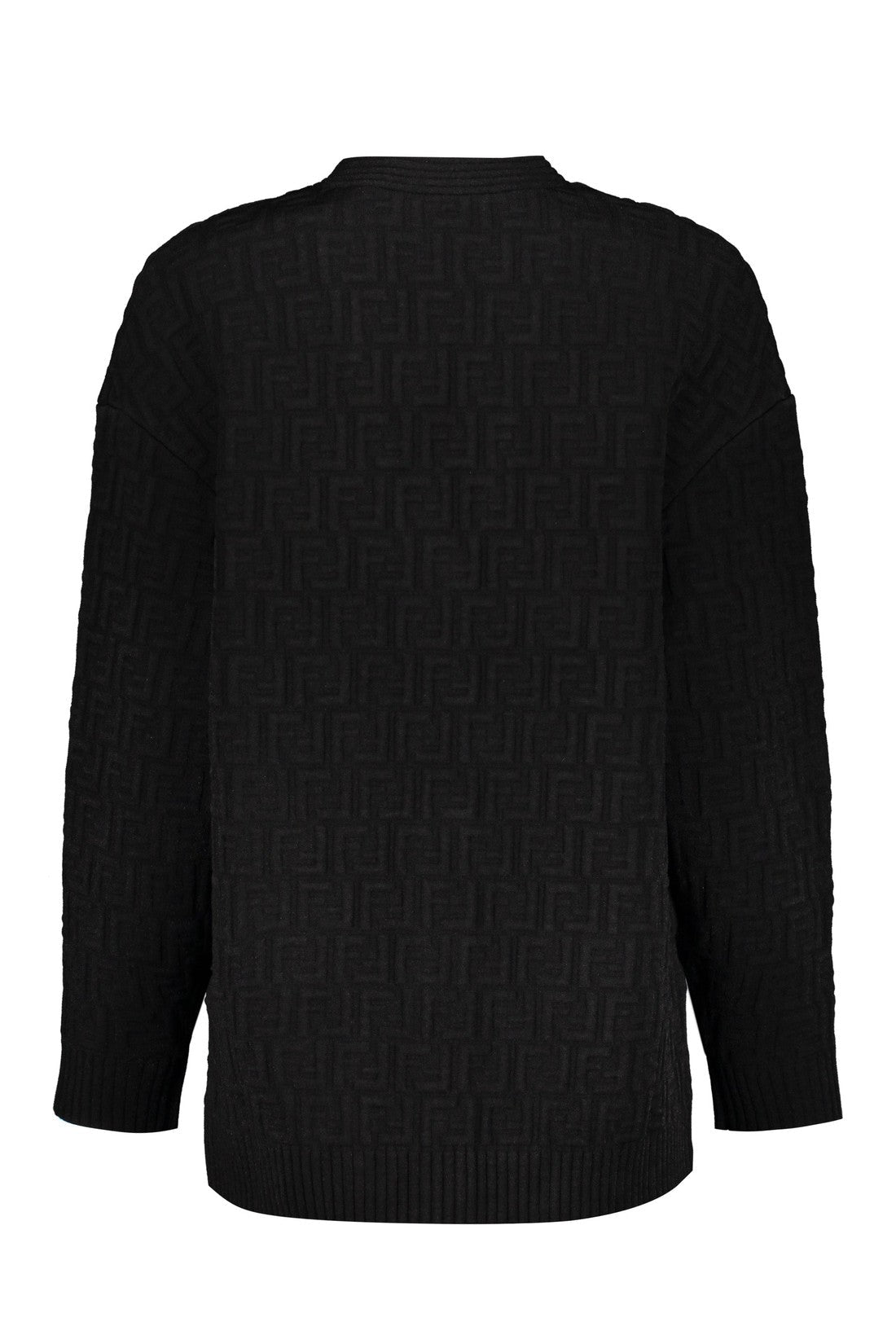 Fendi-OUTLET-SALE-Jacquard knit cardigan-ARCHIVIST