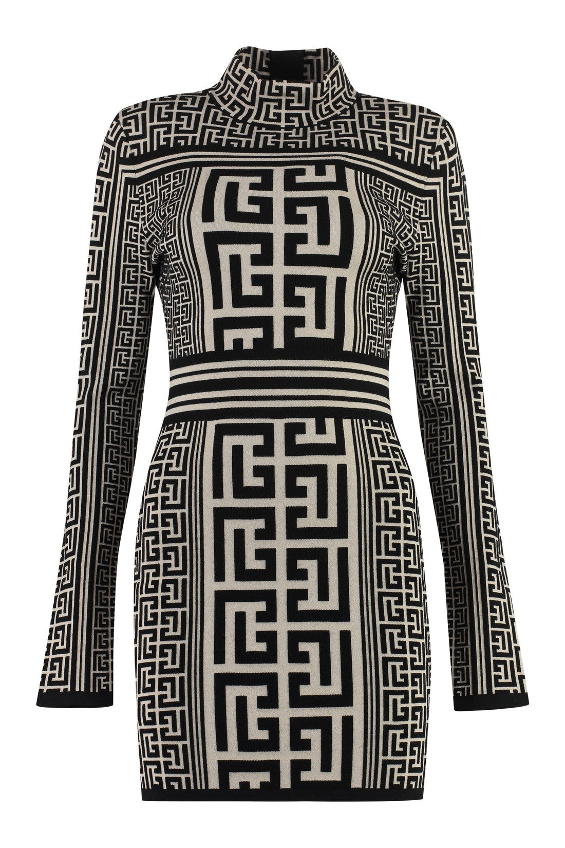 Balmain-OUTLET-SALE-Jacquard knit mini-dress-ARCHIVIST