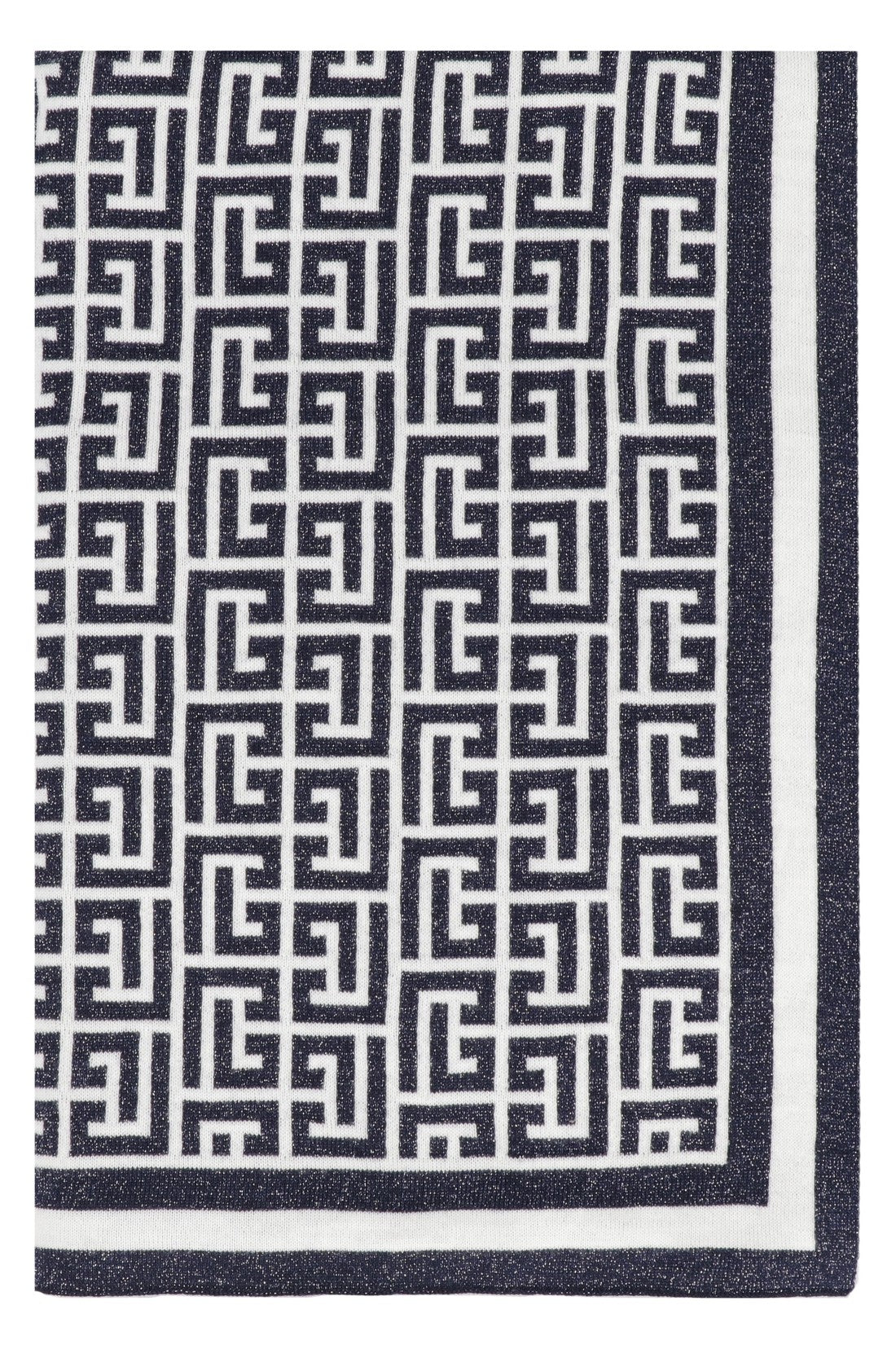 Balmain-OUTLET-SALE-Jacquard motif knitted scarf-ARCHIVIST