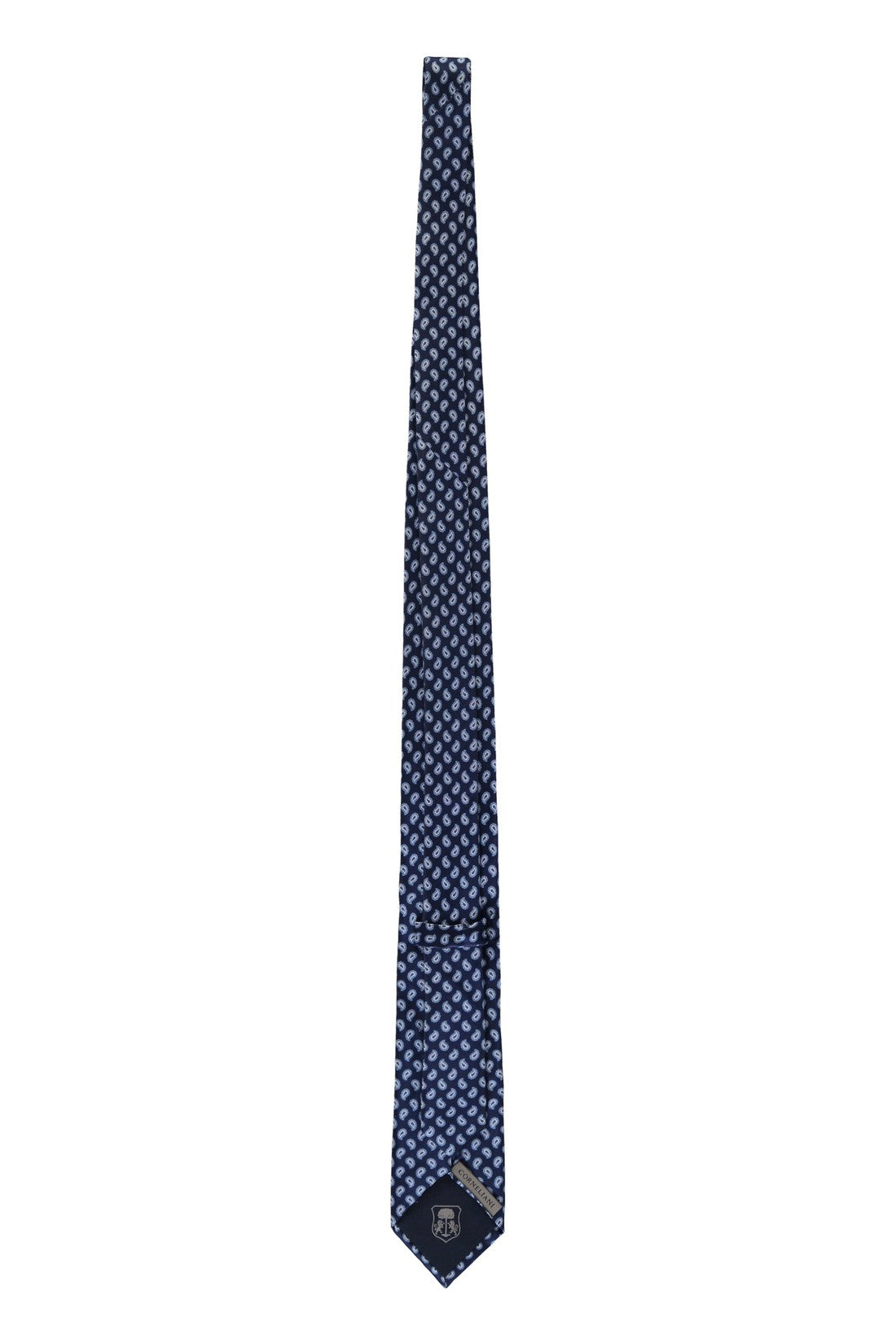 Corneliani-OUTLET-SALE-Jacquard silk tie-ARCHIVIST