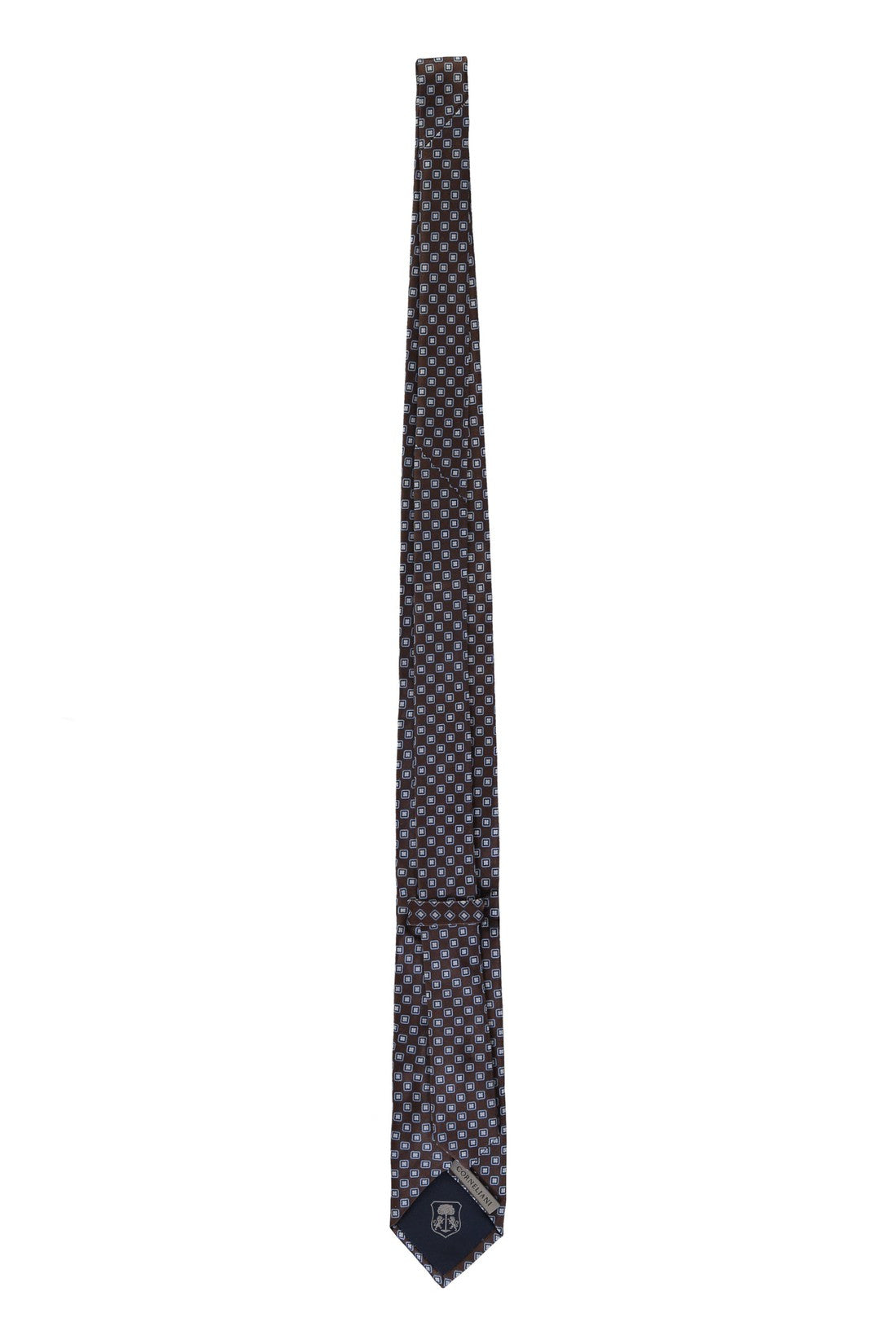 Corneliani-OUTLET-SALE-Jacquard silk tie-ARCHIVIST