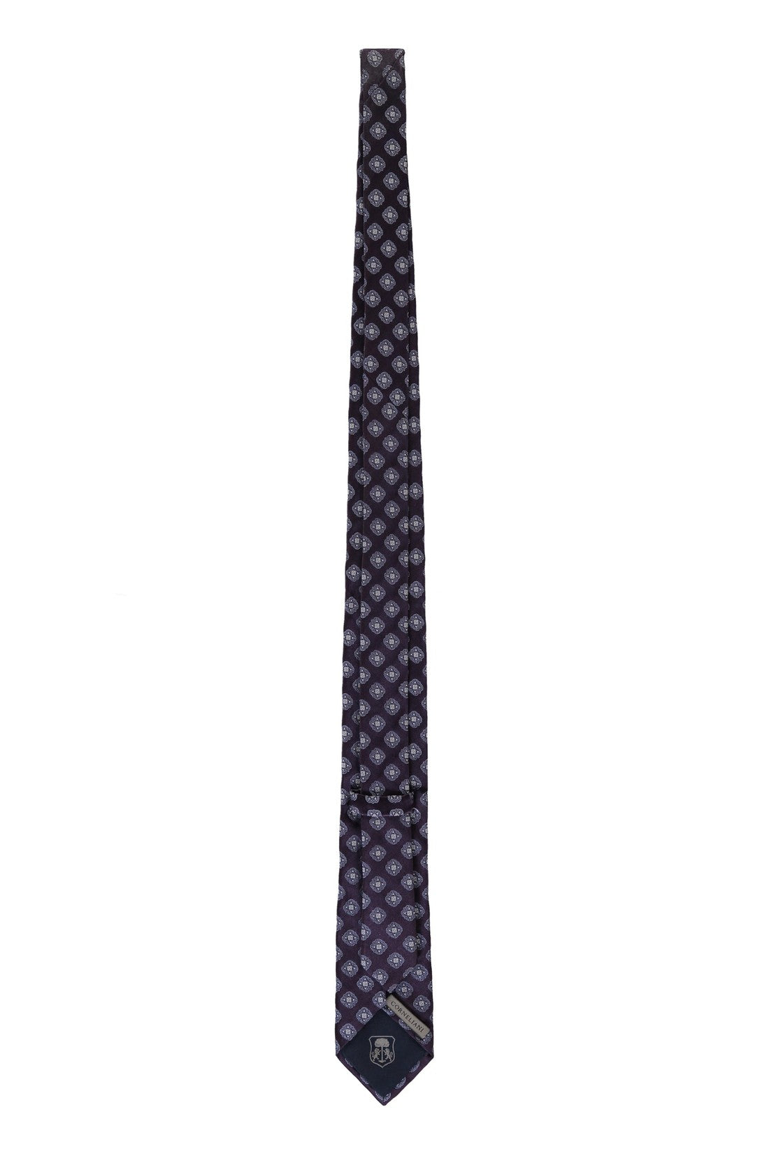 Corneliani-OUTLET-SALE-Jacquard silk tie-ARCHIVIST