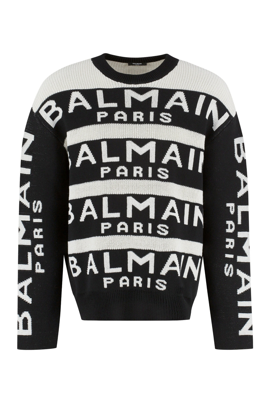 Balmain-OUTLET-SALE-Jacquard wool sweater-ARCHIVIST