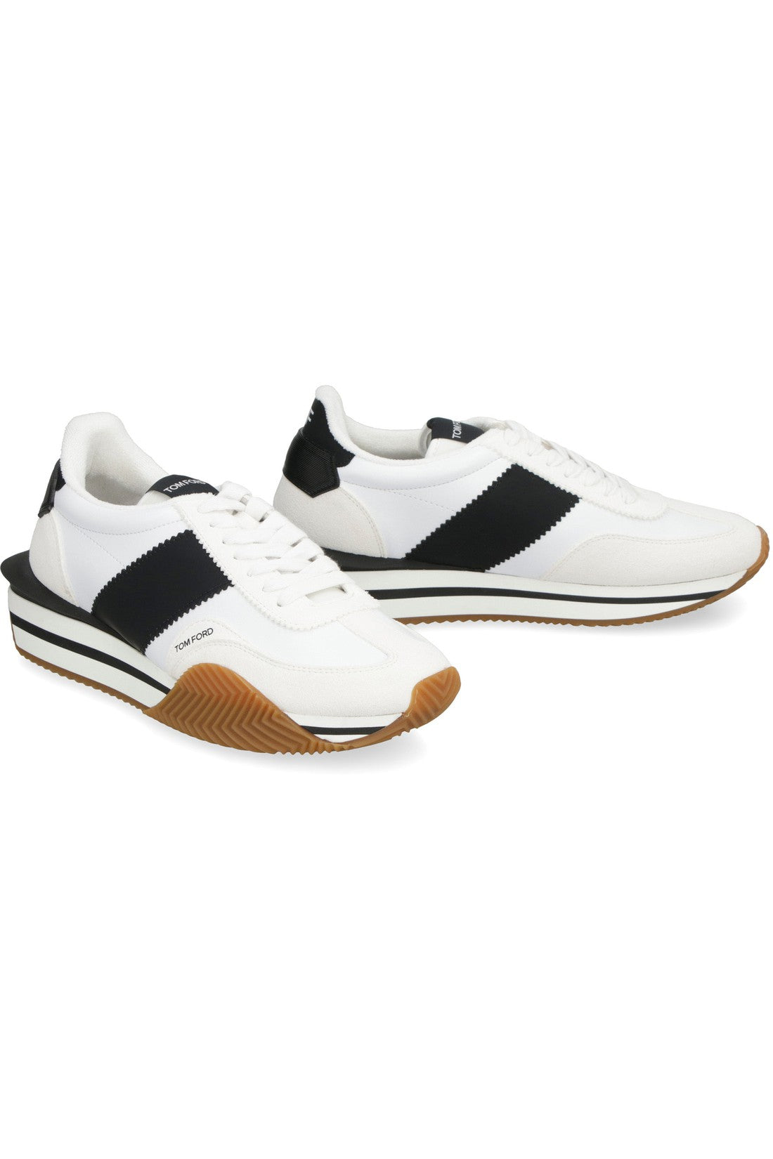 James leather low-top sneakers