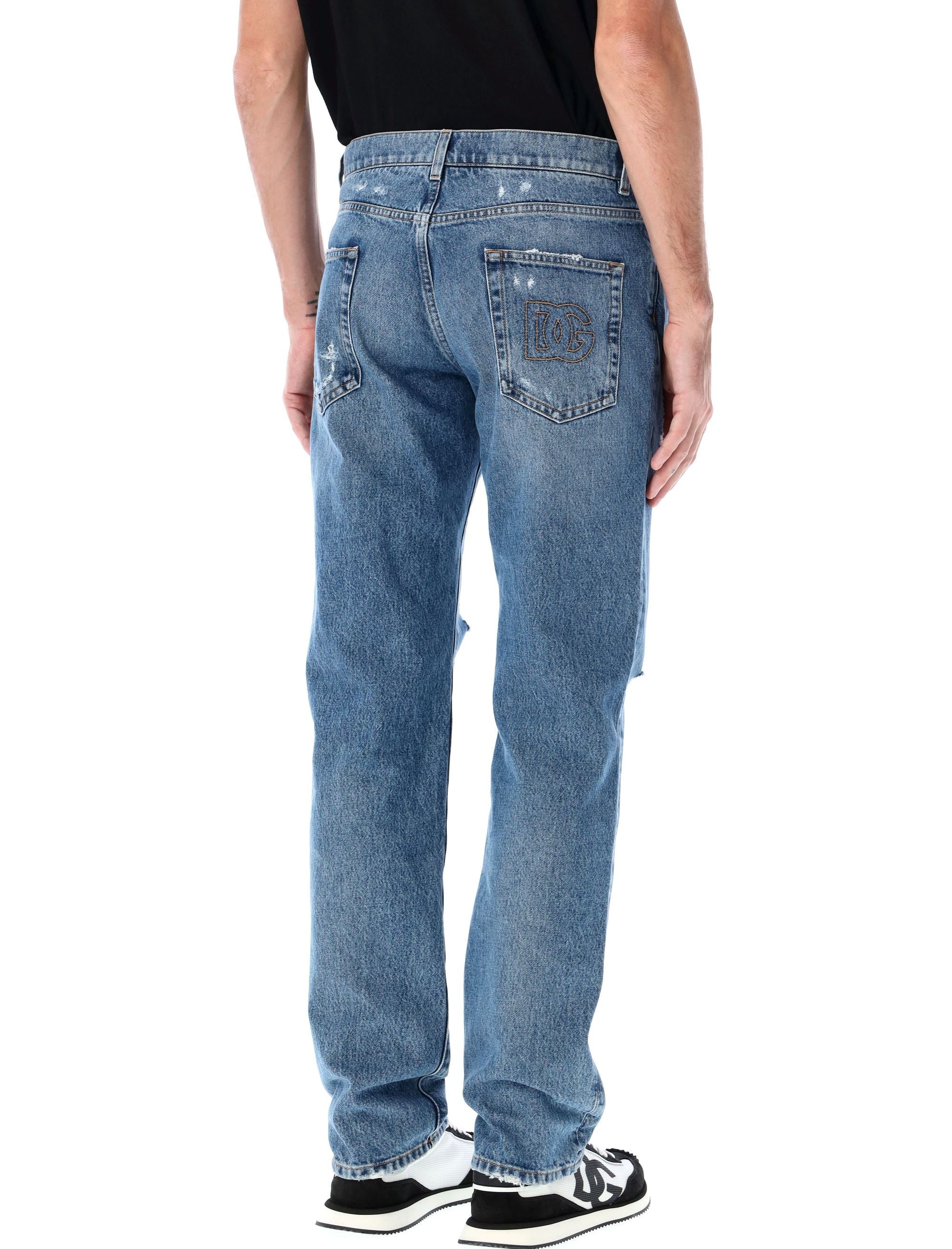 Dolce & Gabbana-OUTLET-SALE-Jeans BLAU-ARCHIVIST