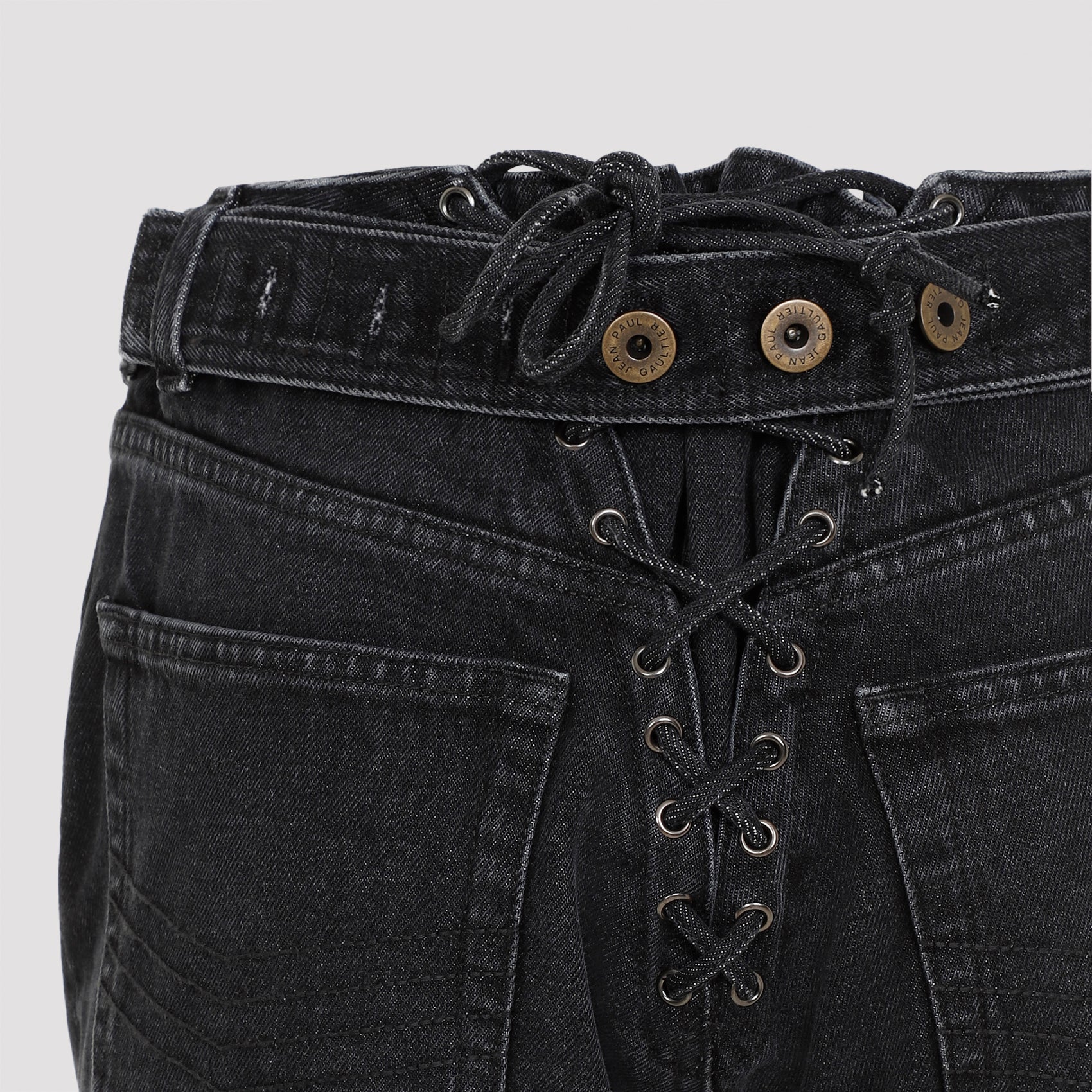 JEAN PAUL GAULTIER-OUTLET-SALE-Jeans SCHWARZ-ARCHIVIST