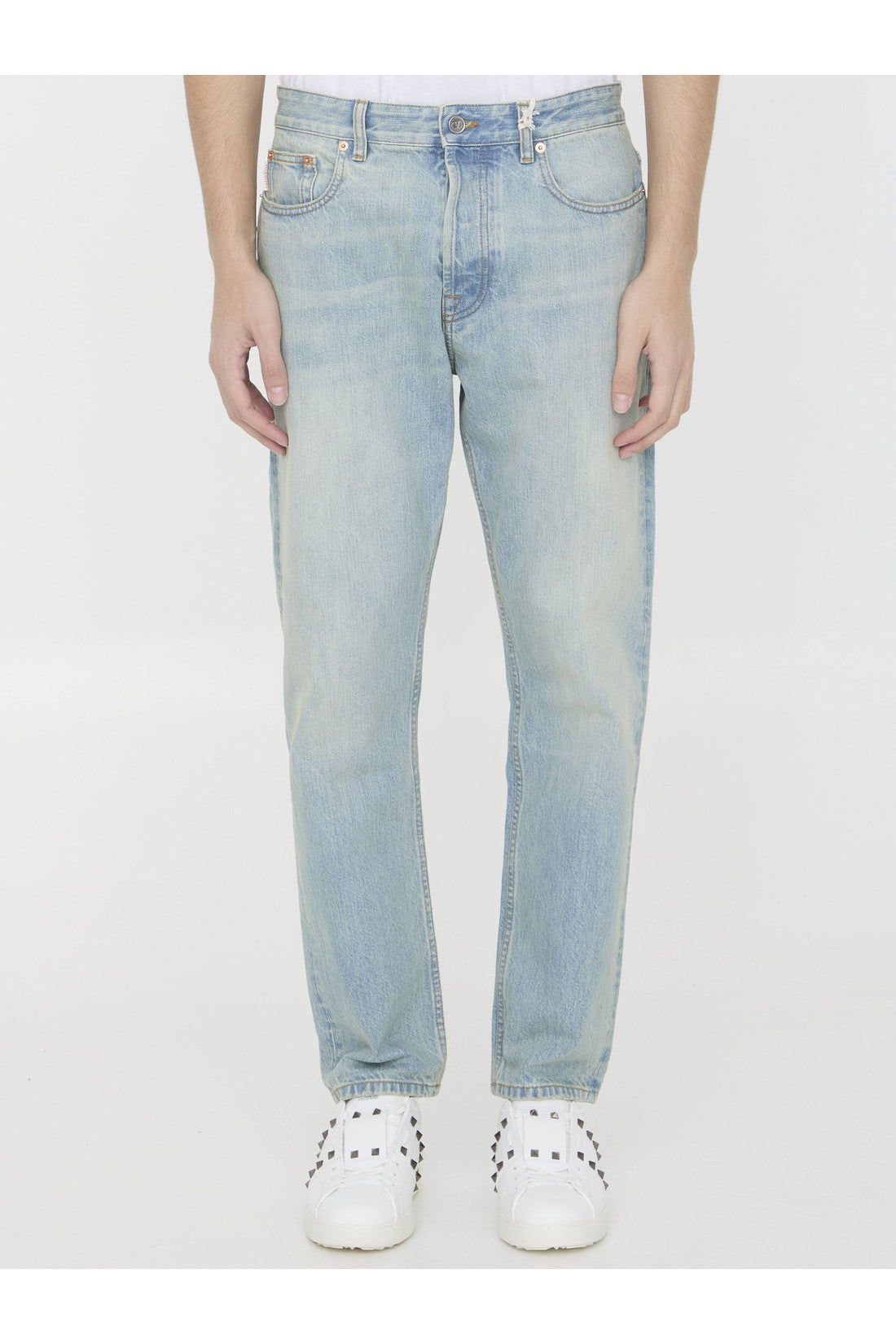 VALENTINO GARAVANI-OUTLET-SALE-Jeans with VLogo Signature-ARCHIVIST