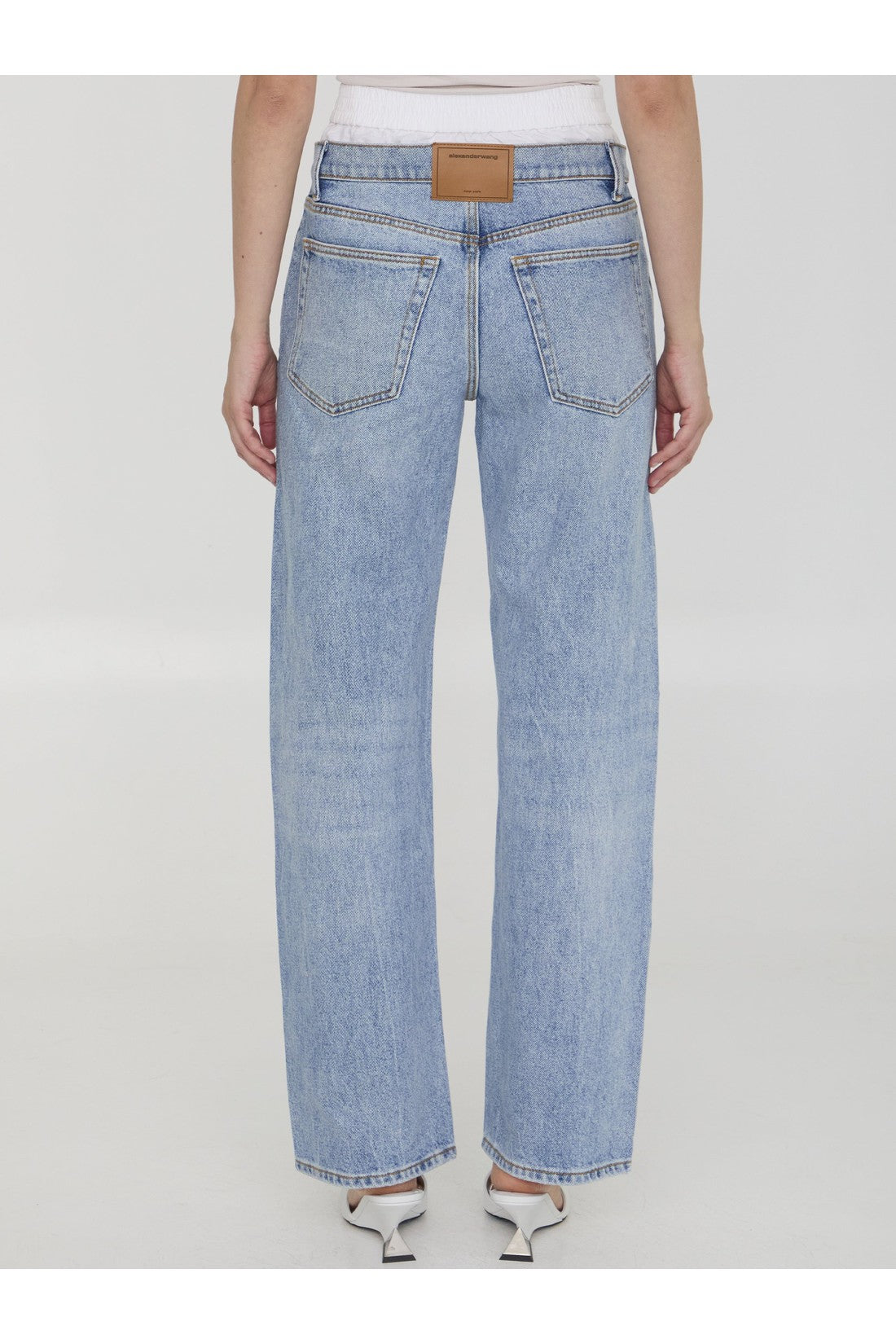 Alexander Wang-OUTLET-SALE-Jeans with pre-styled boxer-ARCHIVIST