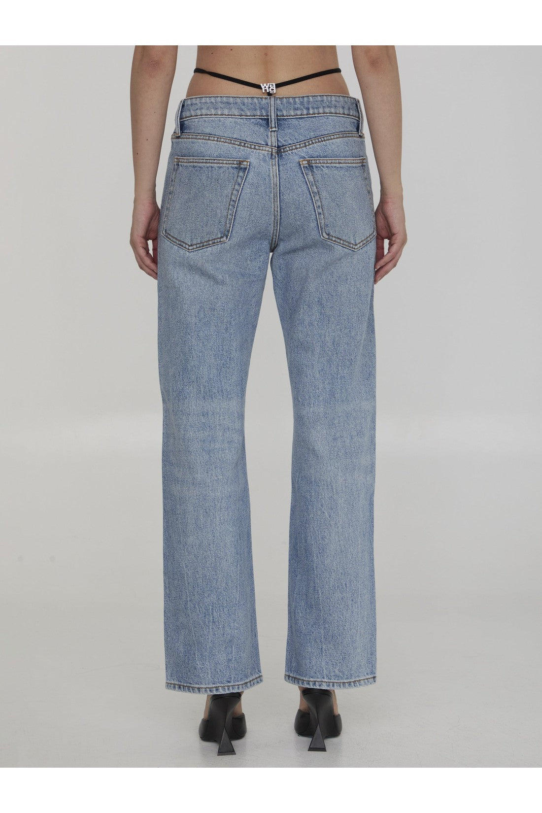 Alexander Wang-OUTLET-SALE-Jeans with pre-styled thong-ARCHIVIST