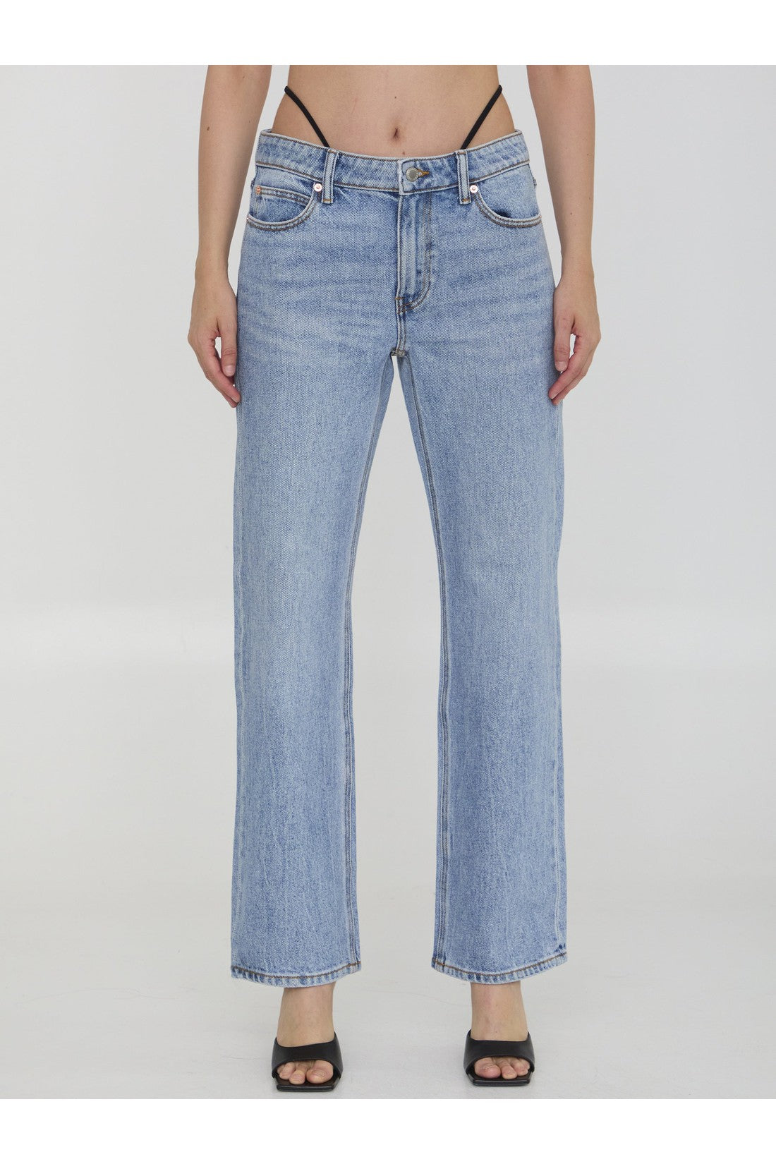 Alexander Wang-OUTLET-SALE-Jeans with pre-styled thong-ARCHIVIST