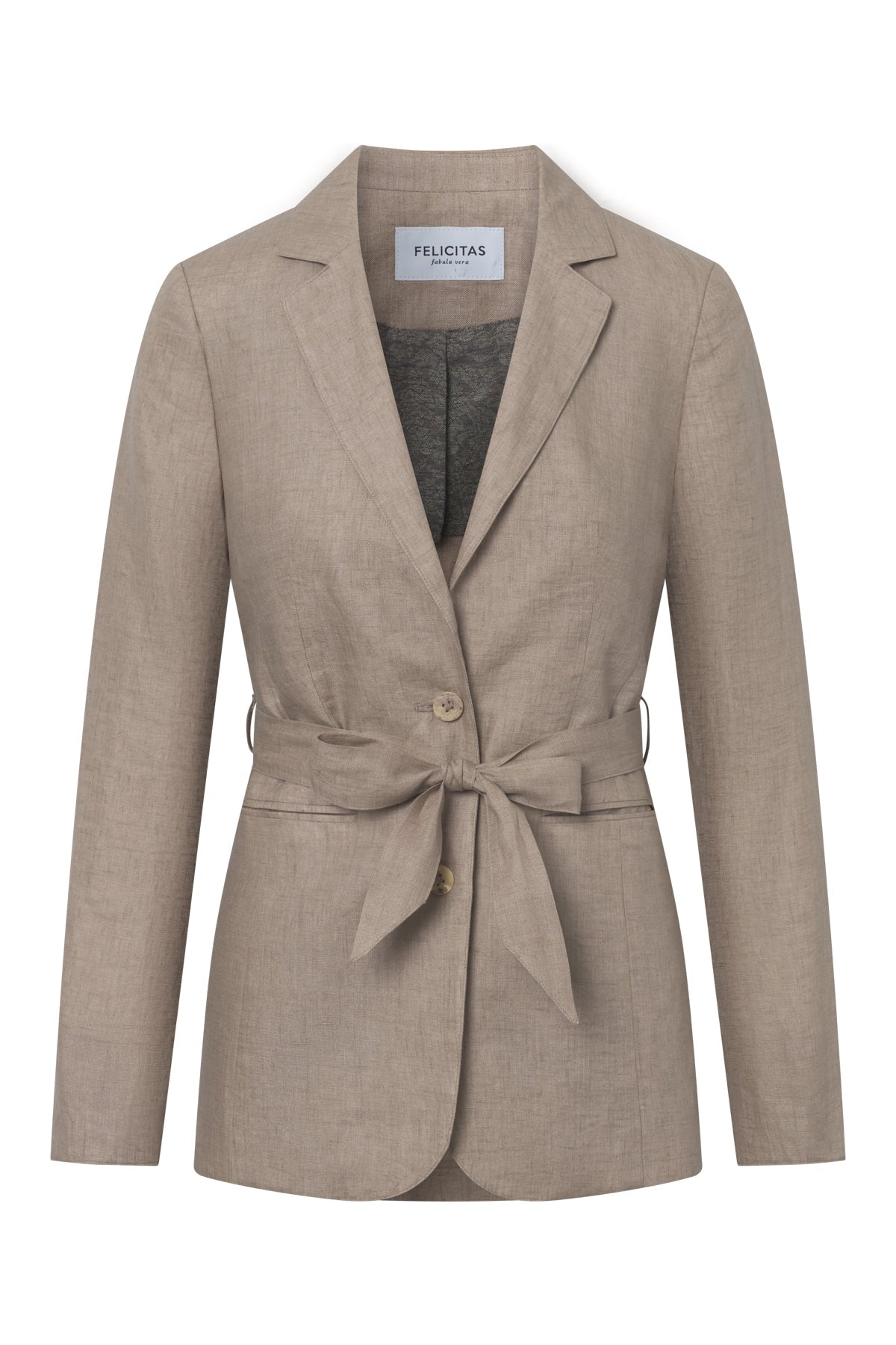 Damen Jacke Jerica Leinen-Jacken & Mäntel-Felicitas-OUTLET-XS-kaffee-ARCHIVIST-ARCHIVE-SALE
