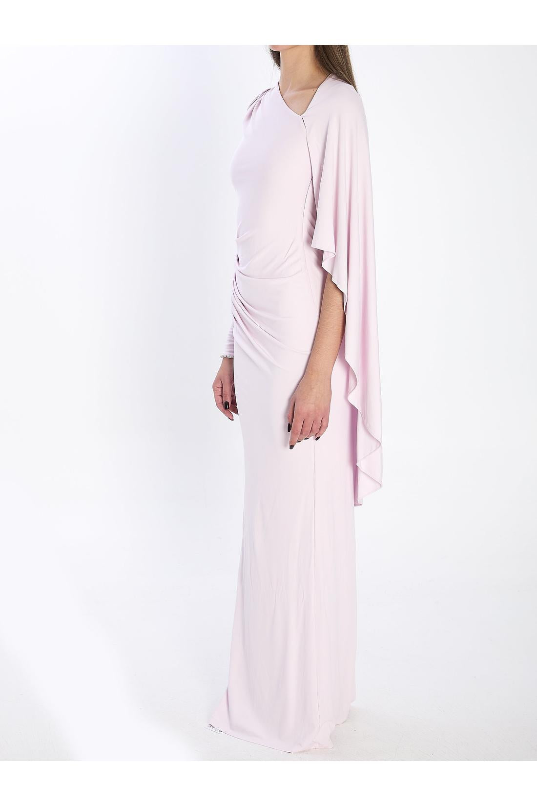 Self Portrait-OUTLET-SALE-Jersey drape midi dress-ARCHIVIST