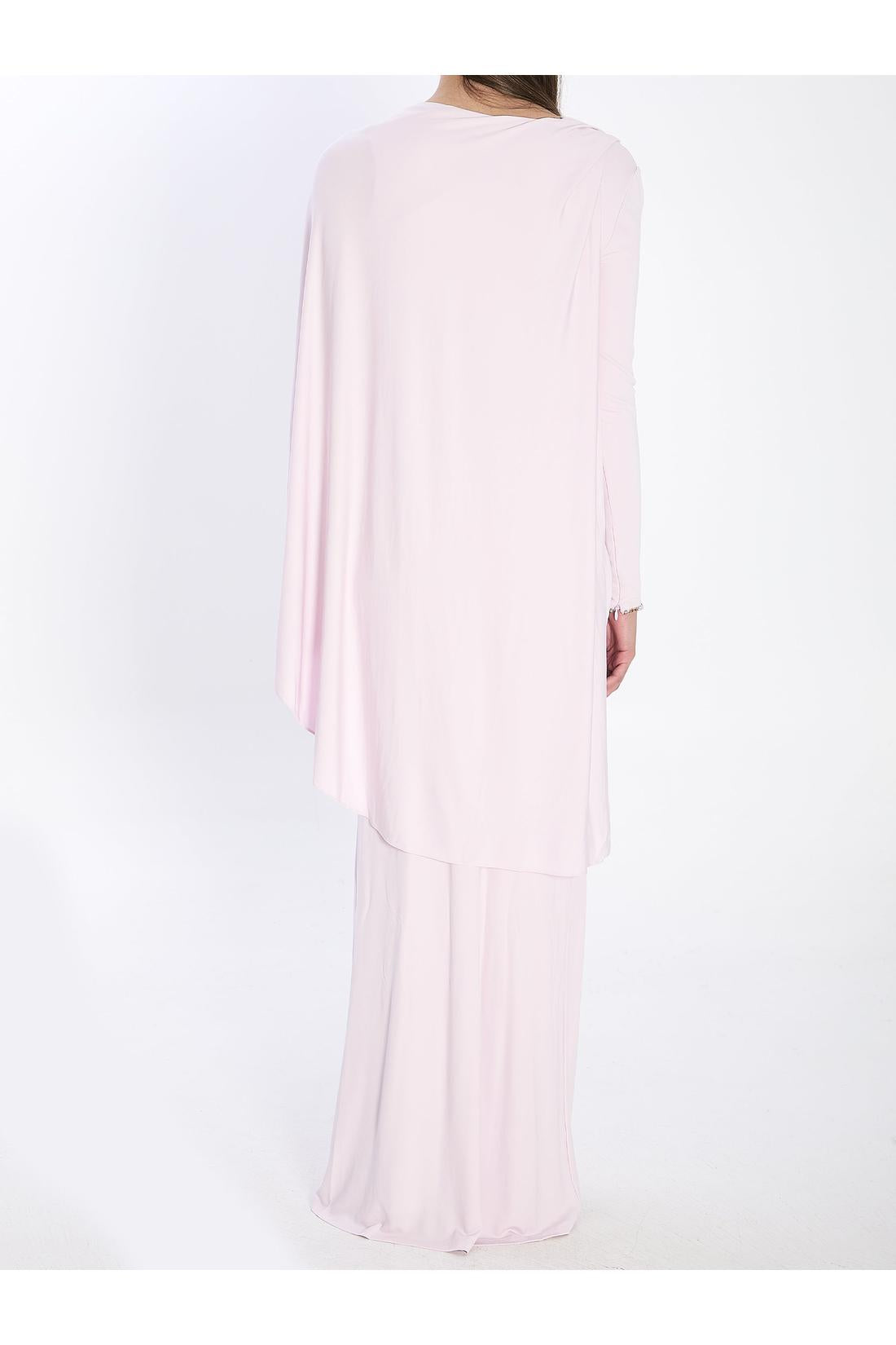 Self Portrait-OUTLET-SALE-Jersey drape midi dress-ARCHIVIST