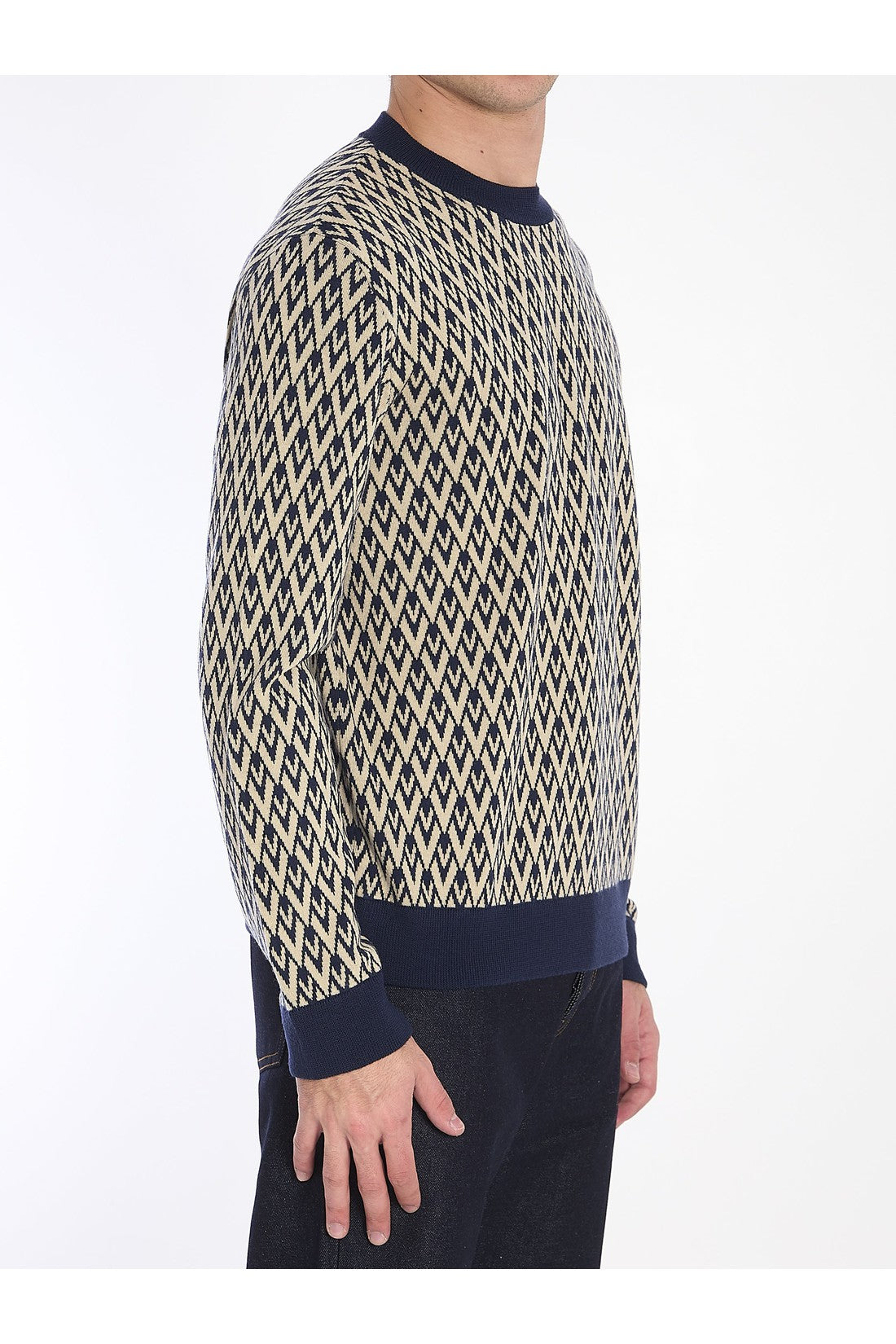 Valentino Garavani-OUTLET-SALE-Jumper Toute la V jacquard-ARCHIVIST