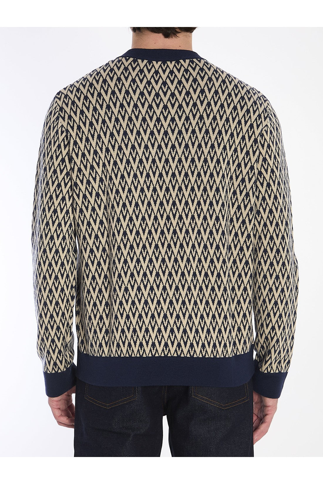 Valentino Garavani-OUTLET-SALE-Jumper Toute la V jacquard-ARCHIVIST