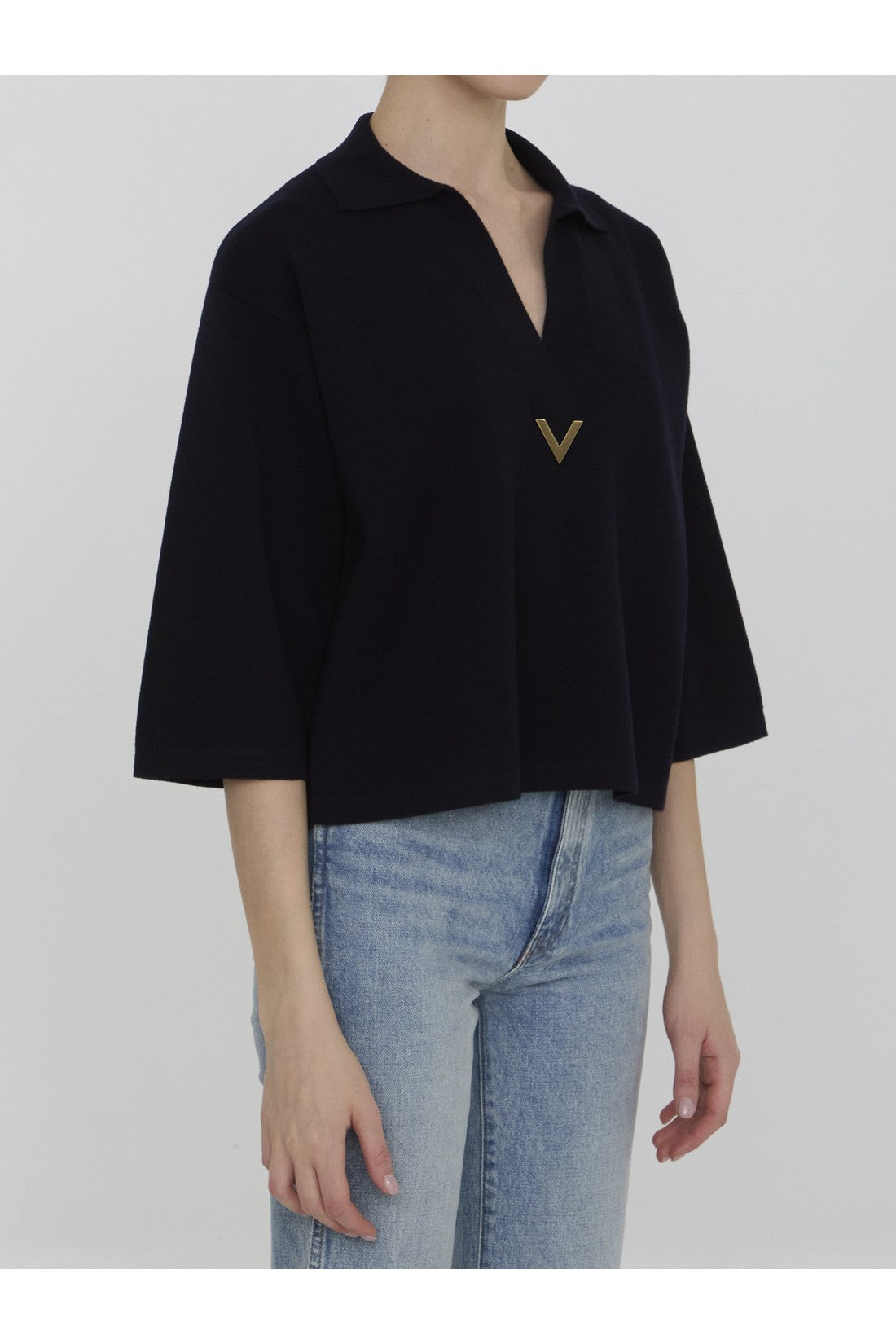 VALENTINO GARAVANI-OUTLET-SALE-Jumper with V Detail-ARCHIVIST