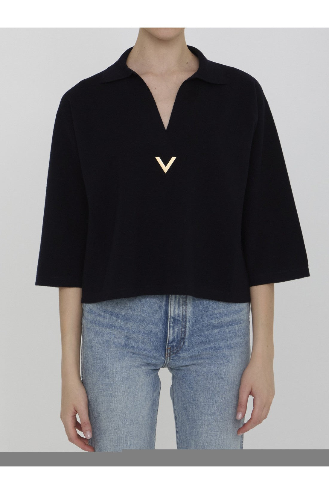 VALENTINO GARAVANI-OUTLET-SALE-Jumper with V Detail-ARCHIVIST