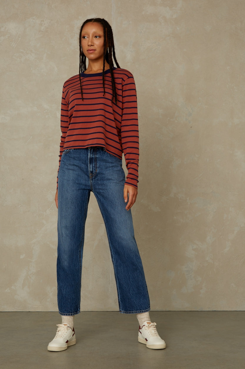 LIORA CROPPED | CLEAN BLUE WORN REFIBRA
