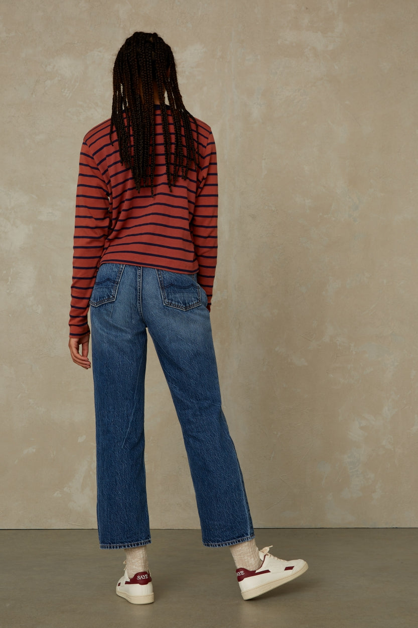LIORA CROPPED | CLEAN BLUE WORN REFIBRA
