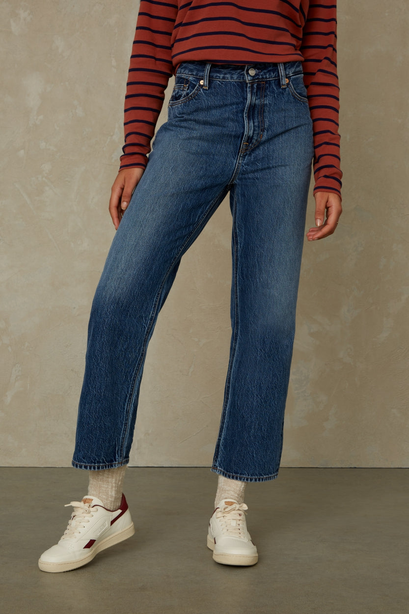 LIORA CROPPED | CLEAN BLUE WORN REFIBRA