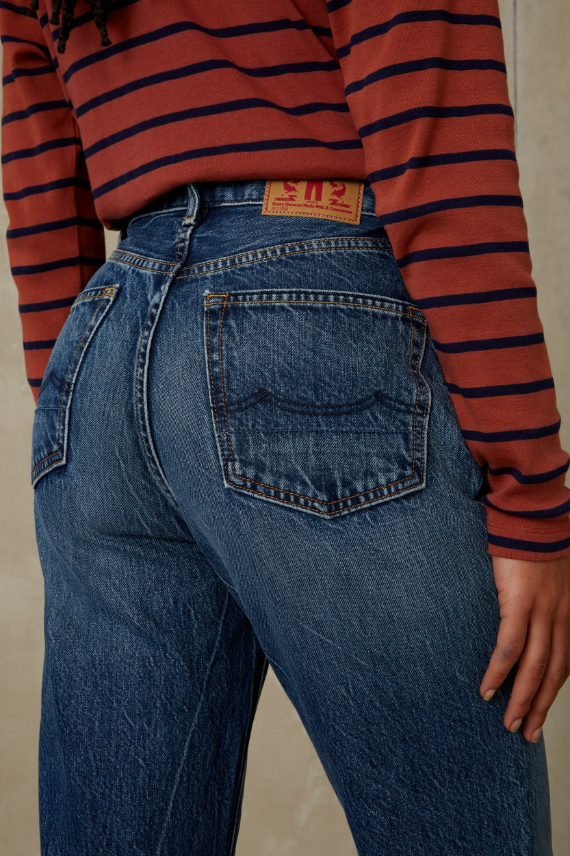 LIORA CROPPED | CLEAN BLUE WORN REFIBRA