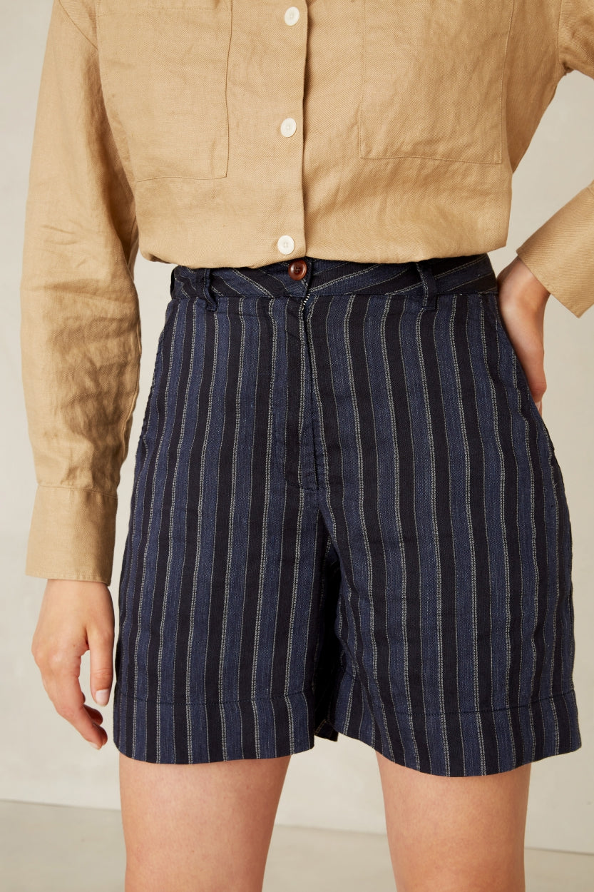 BANGJA | BLUE LINEN STRIPE
